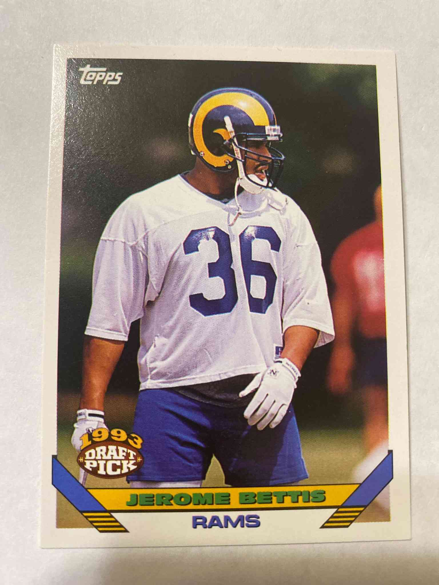 Image for 1993 topps jerome bettis draft pick rookie card