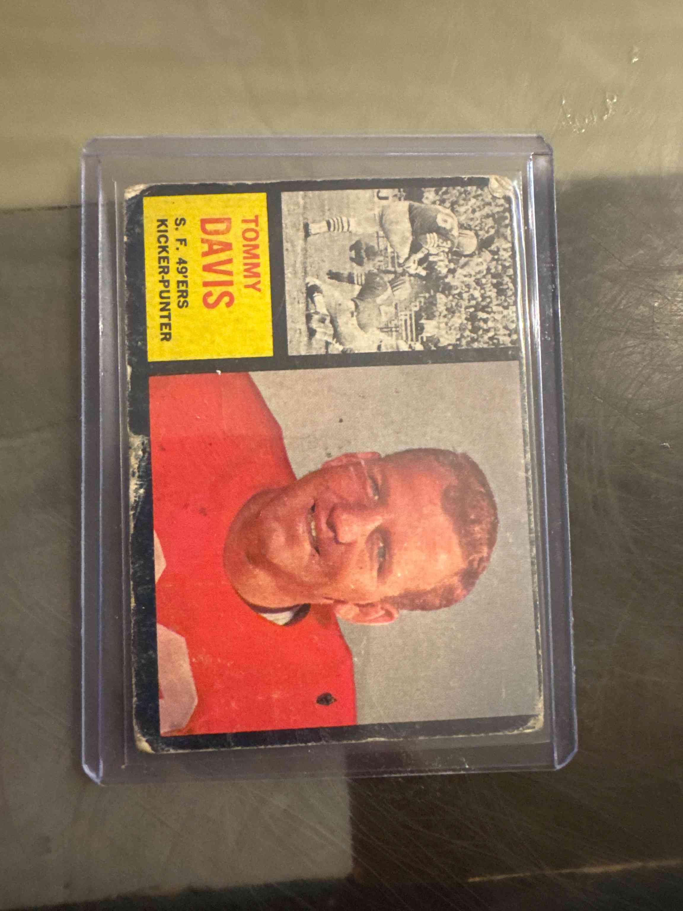 Image for 1962 topps football #158 tommy davis exmt 60924