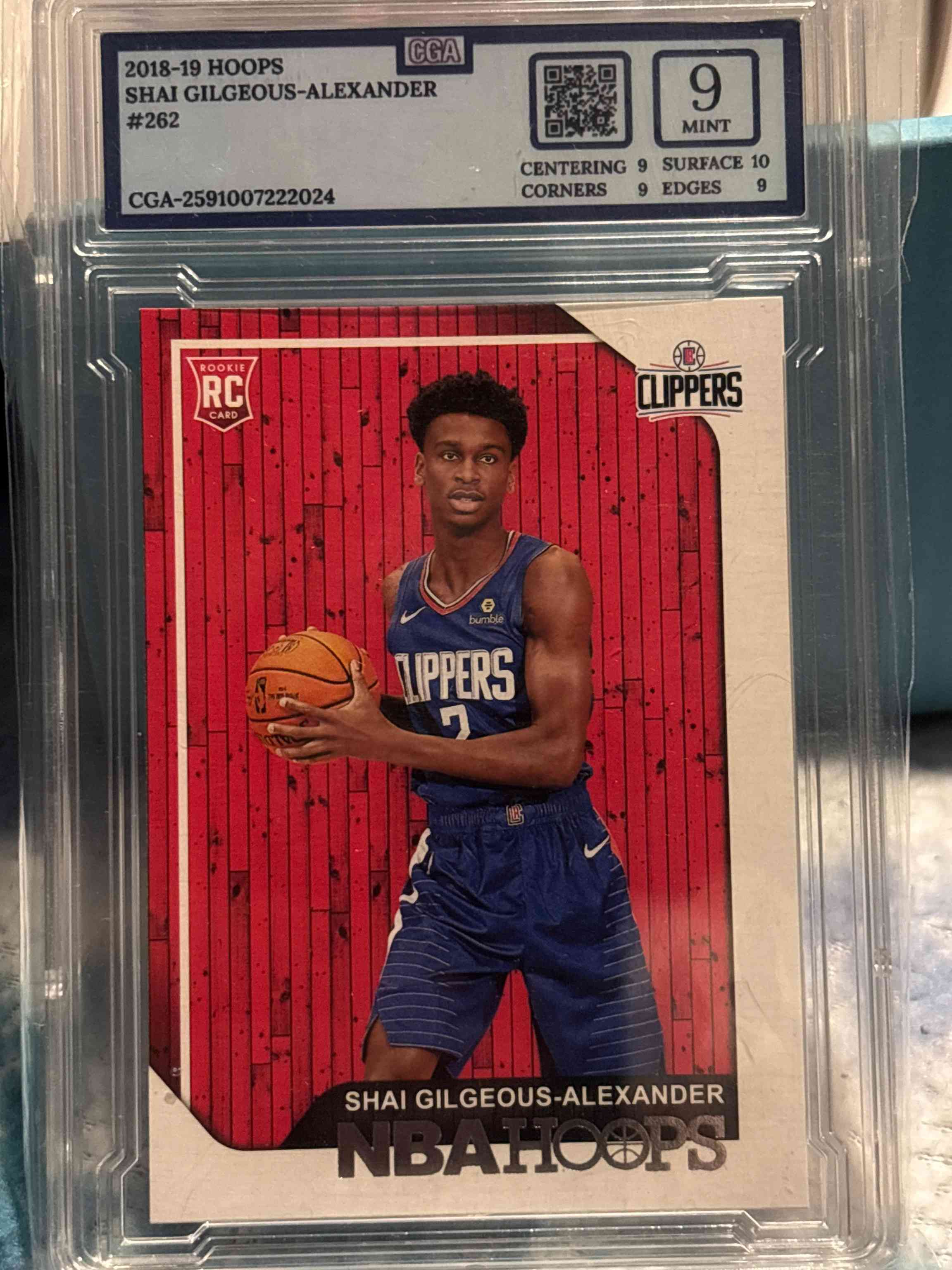 Image for 2018 panini hoops shai gilgeous-alexander #262