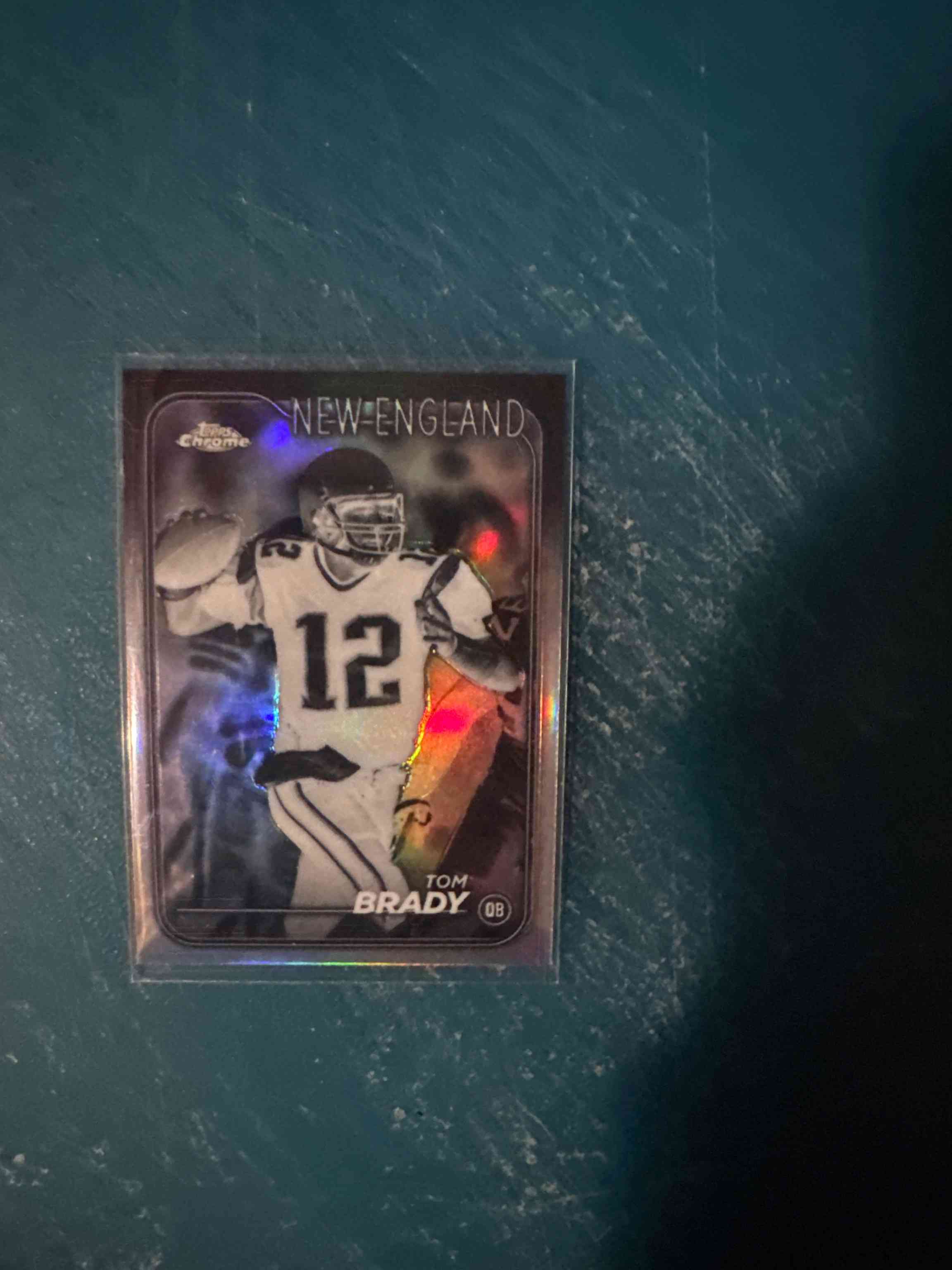 Image for 2024 topps chrome negative refractor tom brady