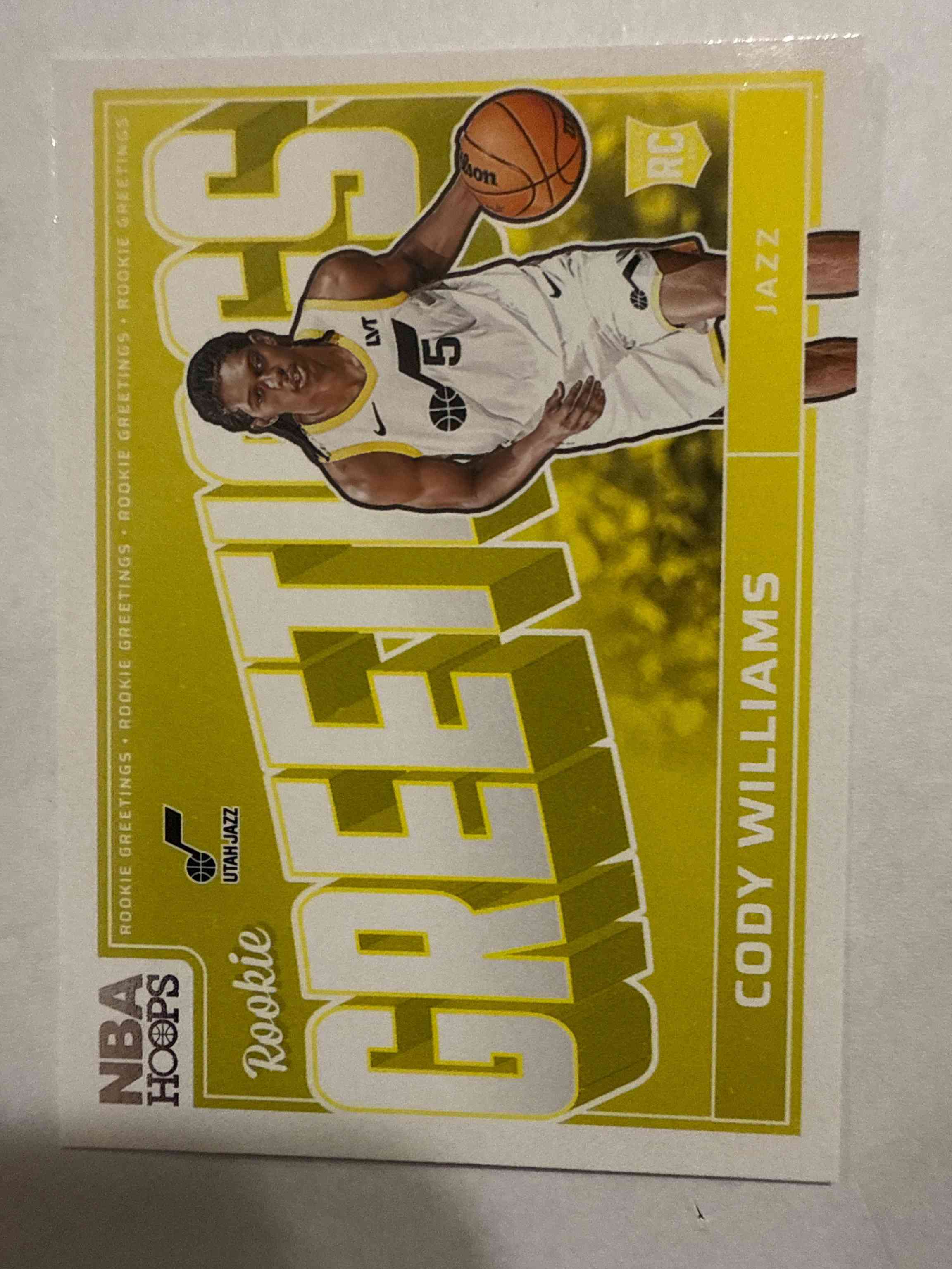 Image for 2024-25 Hoops Rookie Greetings Cody Williams #12