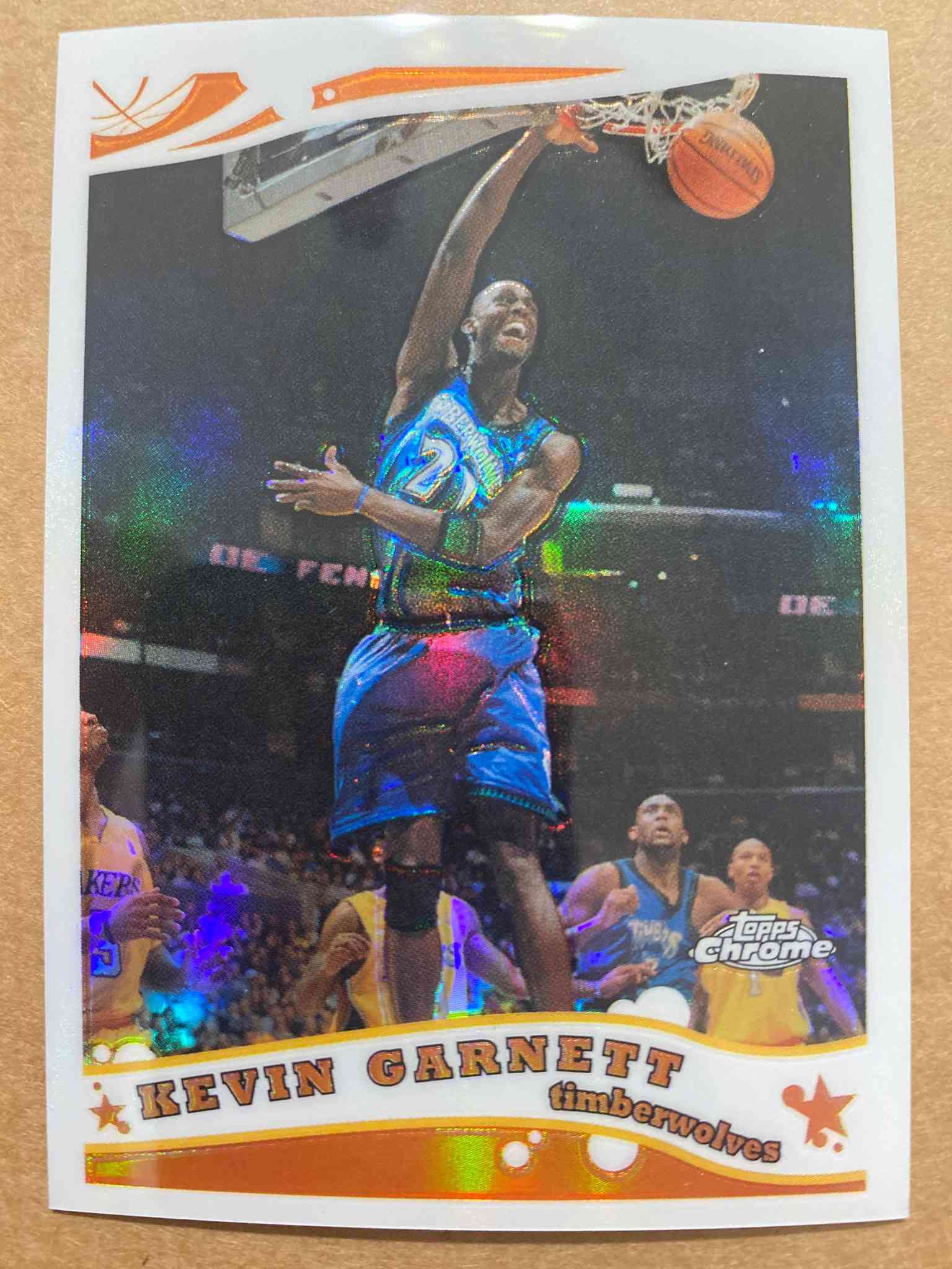 Image for 2005-06 topps chrome kevin garnett refractor psa 8 pop 3 - 12 higher nice card!