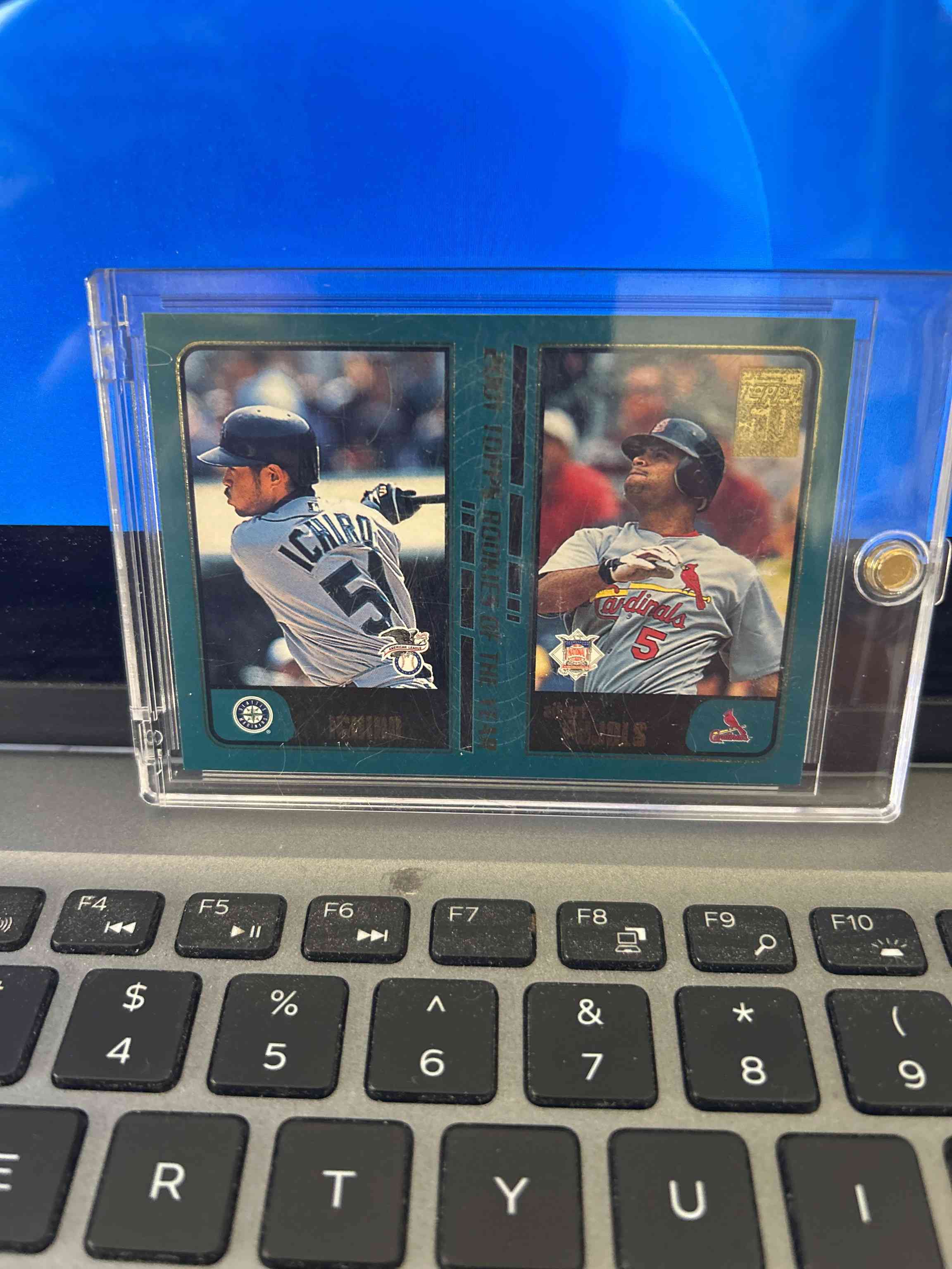 Image for 2001 topps traded ichiro suzuki albert pujols rookie rc rookie card #t99 psa 9