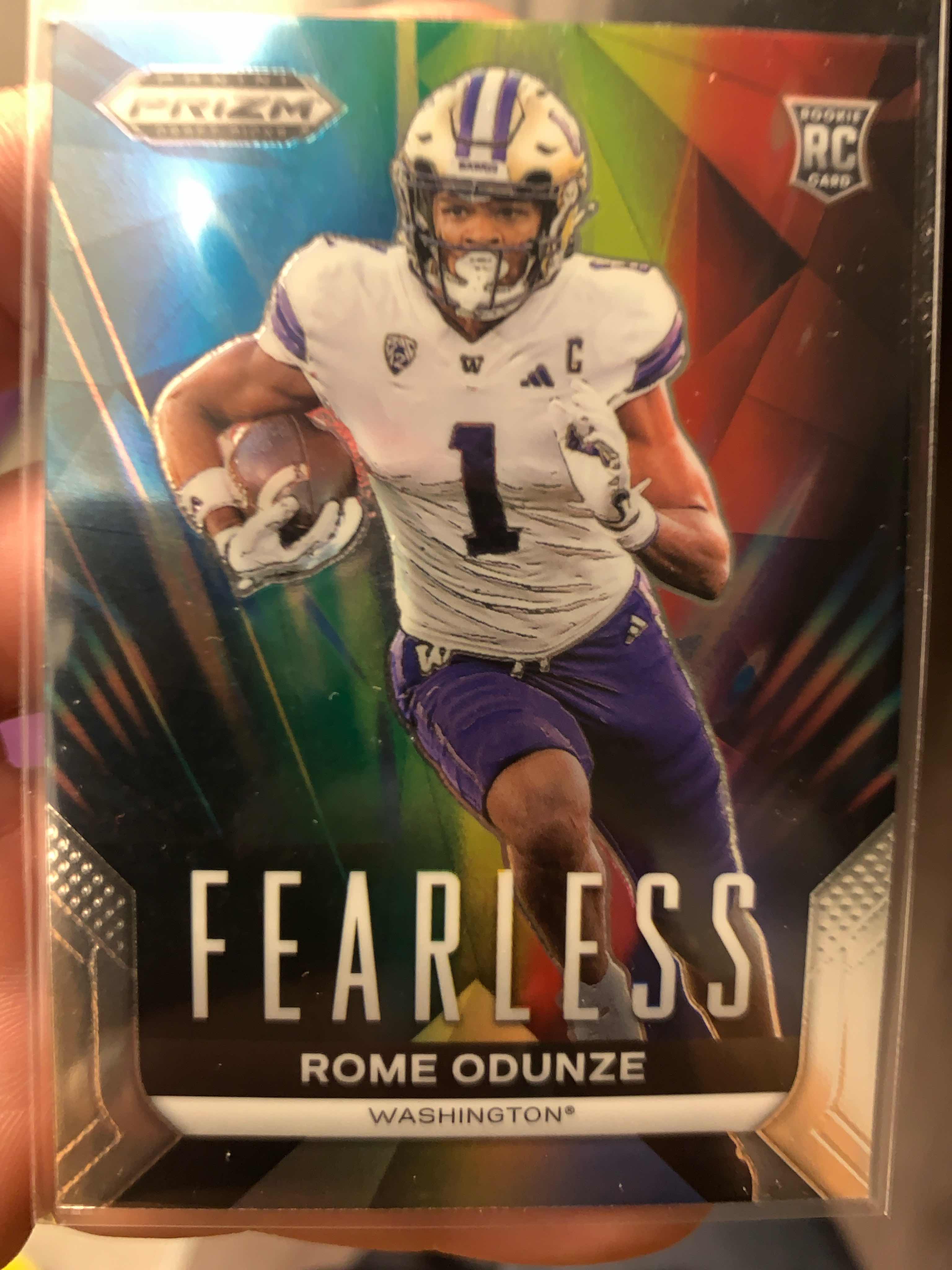 Image for 2024 prizm draft picks fearless rated prospect rome odunze #f-ro