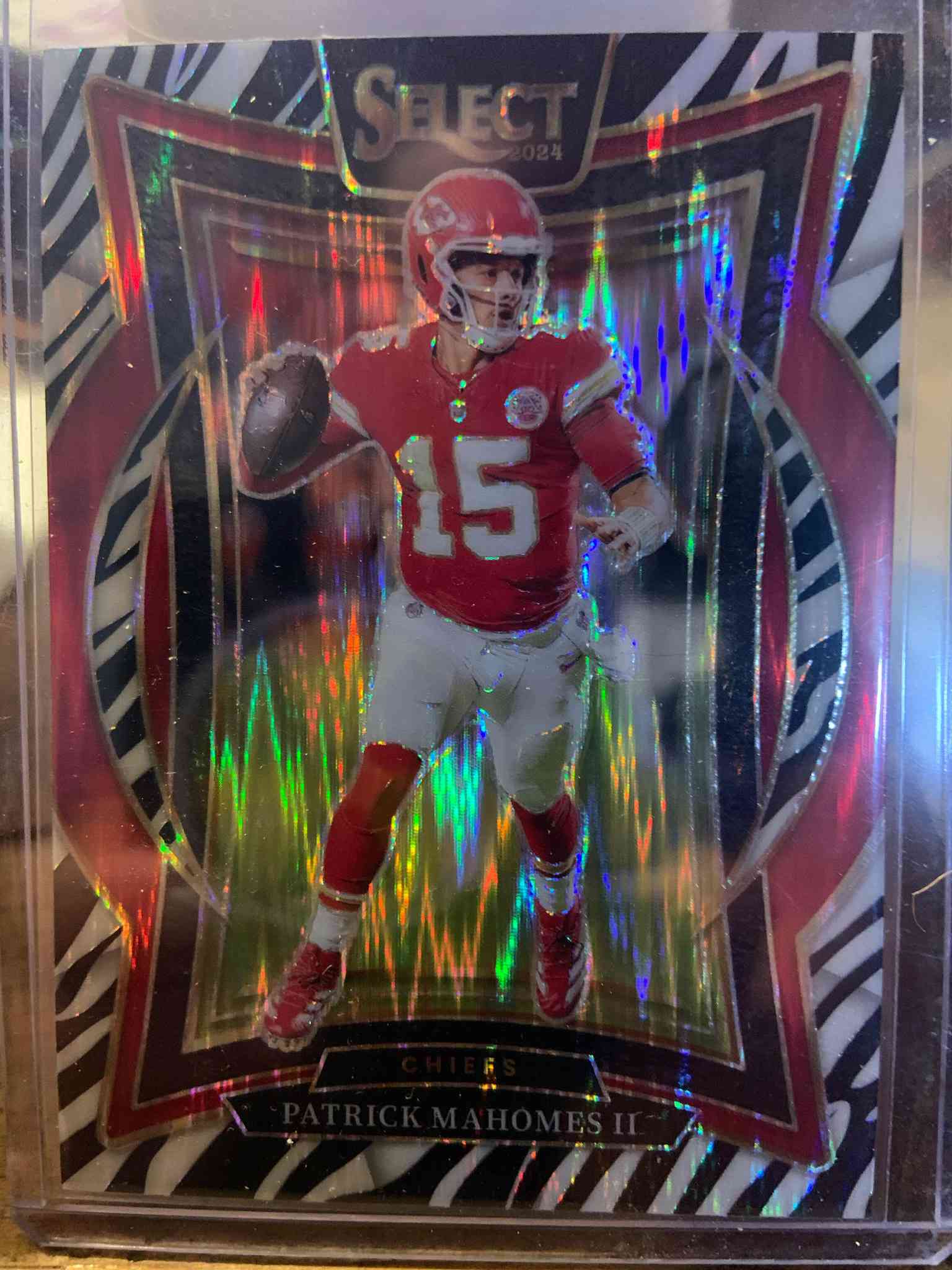 Image for 2024 panini select zebra patrick mahomes ii 33