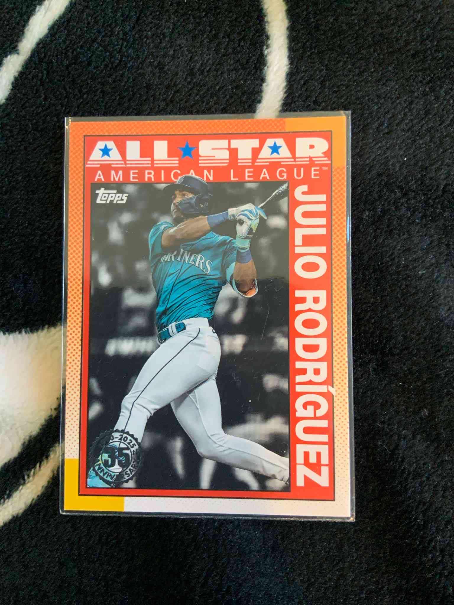 Image for 2025 topps series 2 topps al all star pink julio rodriguez #90as-48