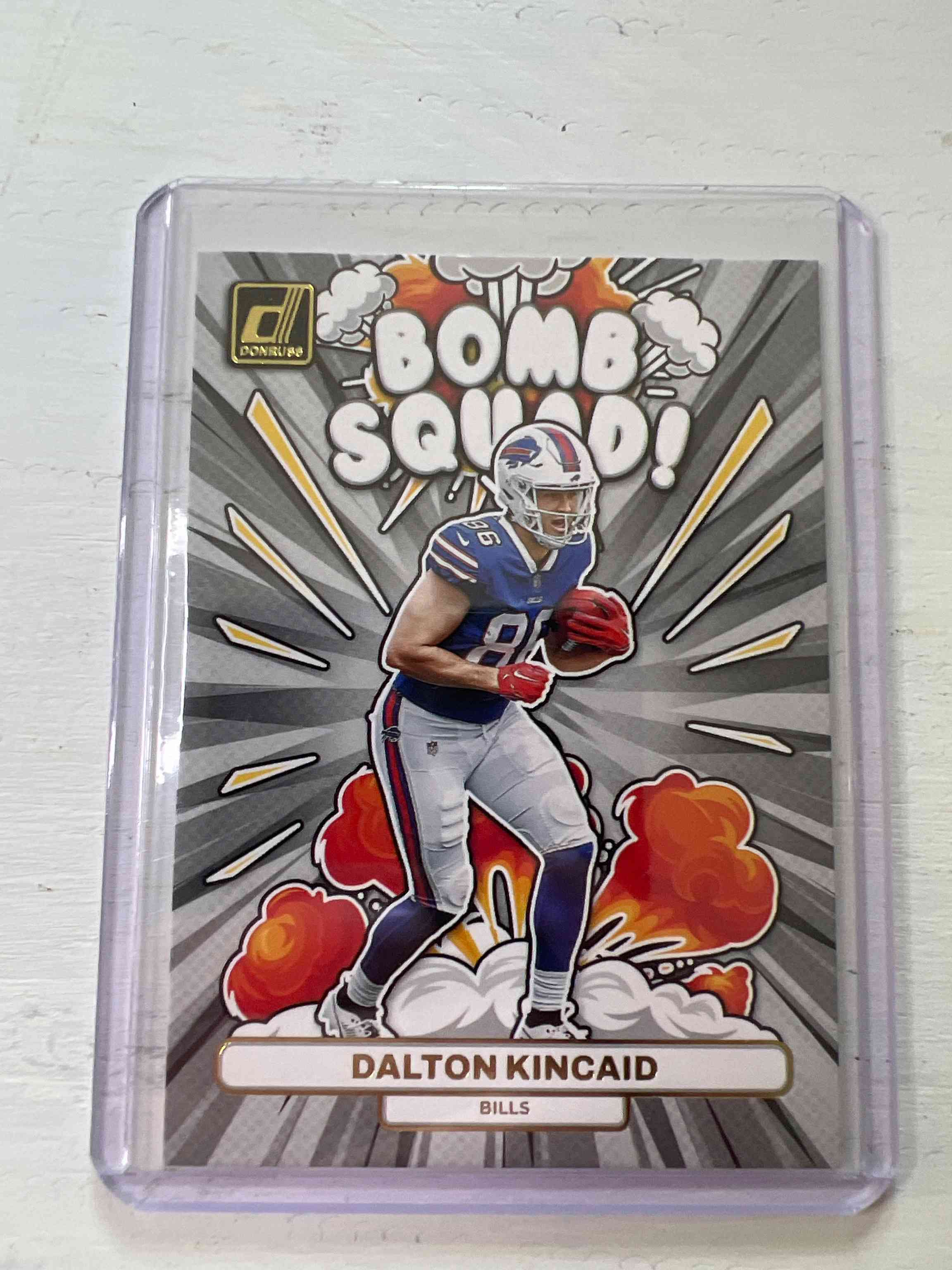 Image for 2023 donruss dalton kincaid bomb squad case hit football ssp