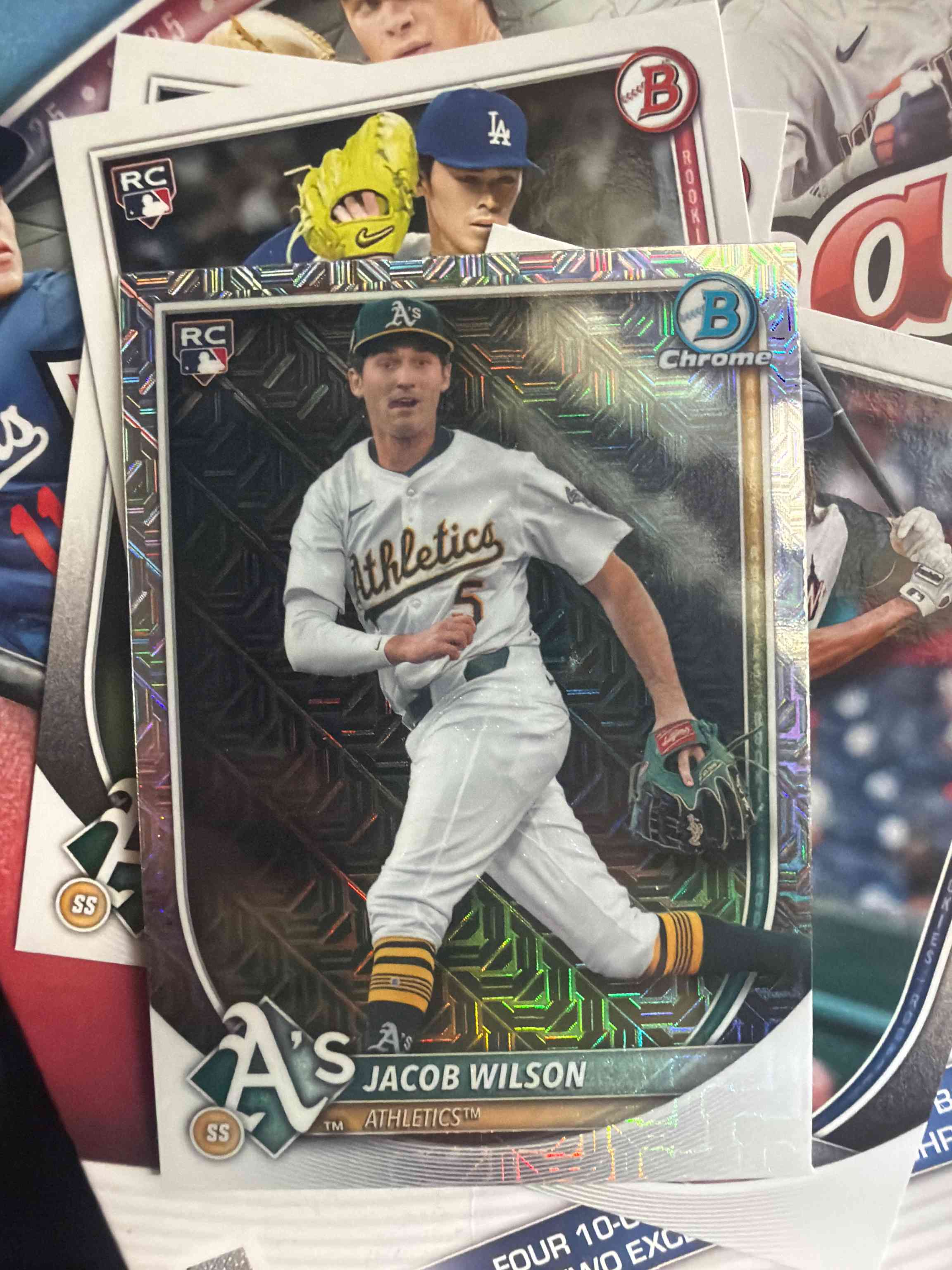 Image for 2025 bowman chrome mojo refractor jacob wilson #9