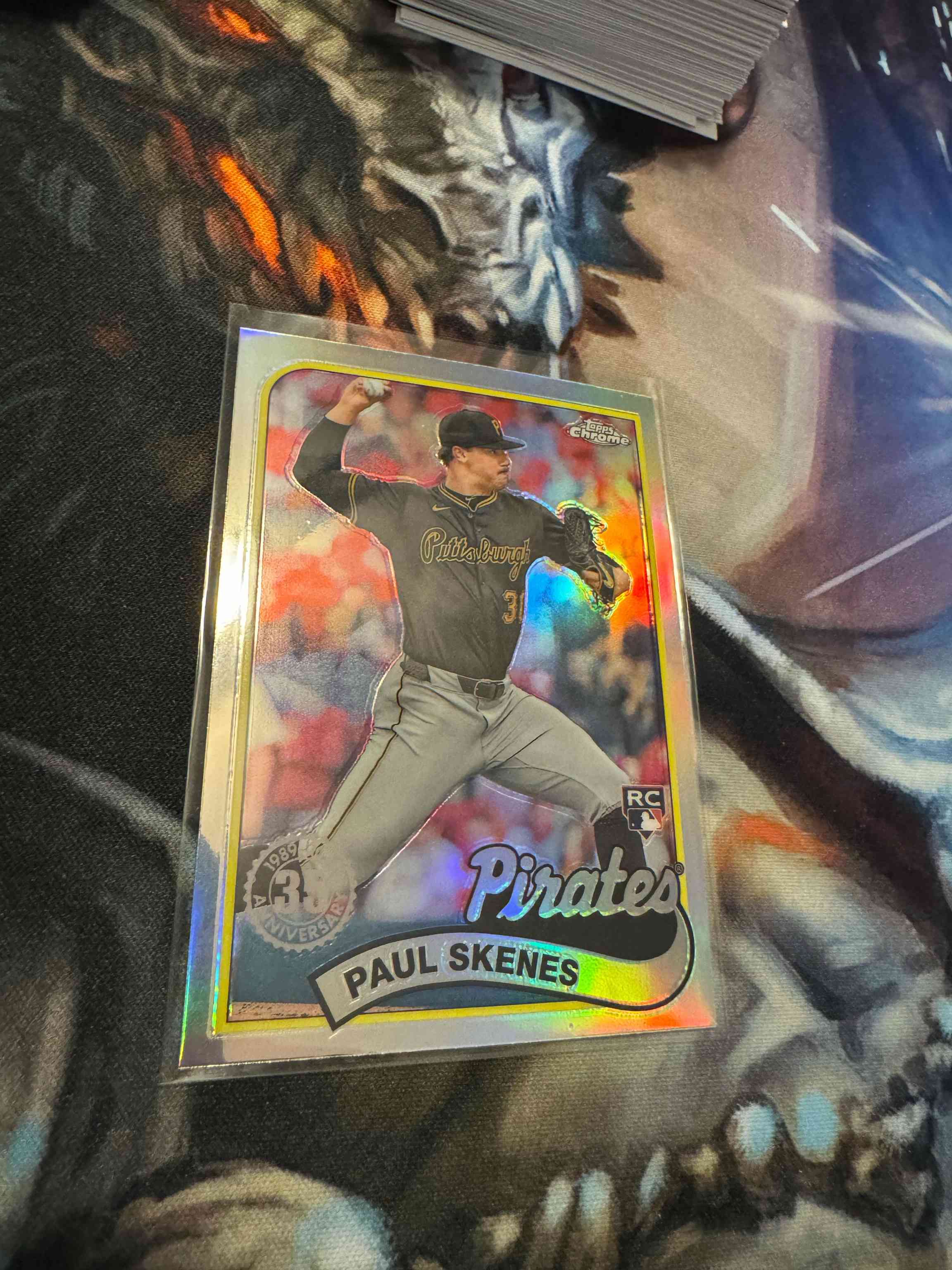 Image for 2024 topps chrome update 1989 35th anniversary refractor paul skenes