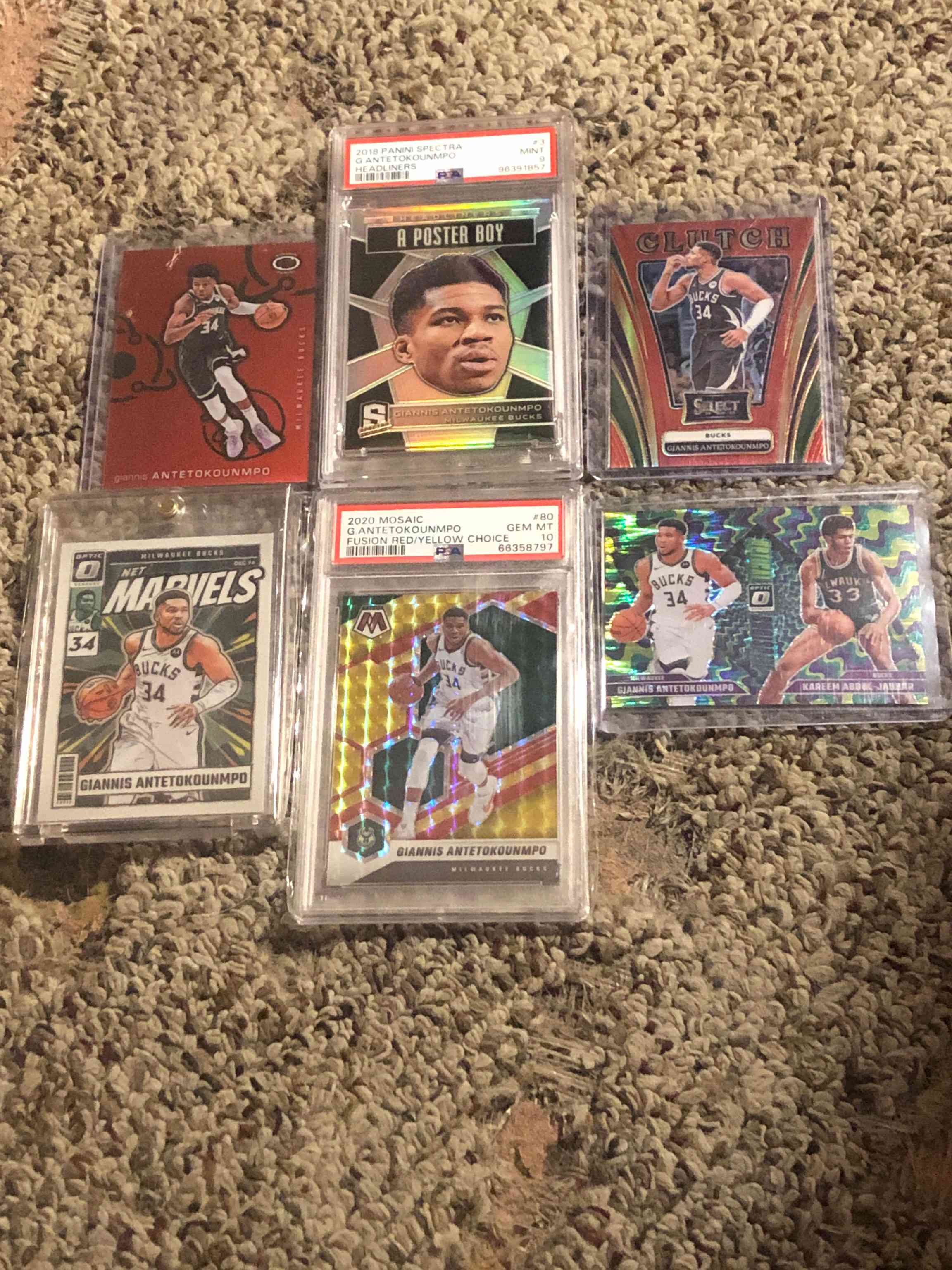 Image for 2018-19 panini spectra head liners giannis antetokounmpo #3