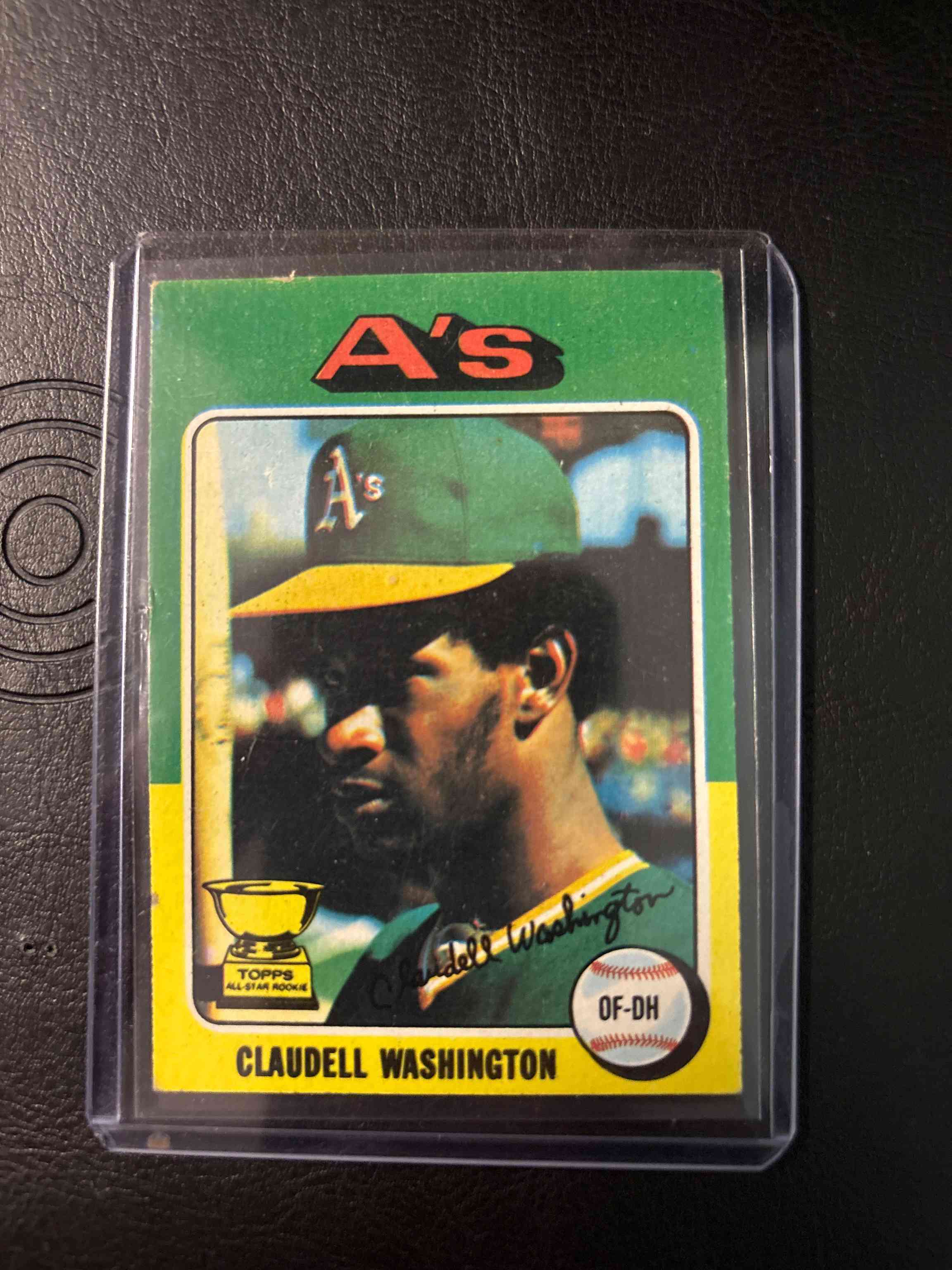 Image for 1975 topps baseball oakland a's claudell washington all-star rookie card #647 nm