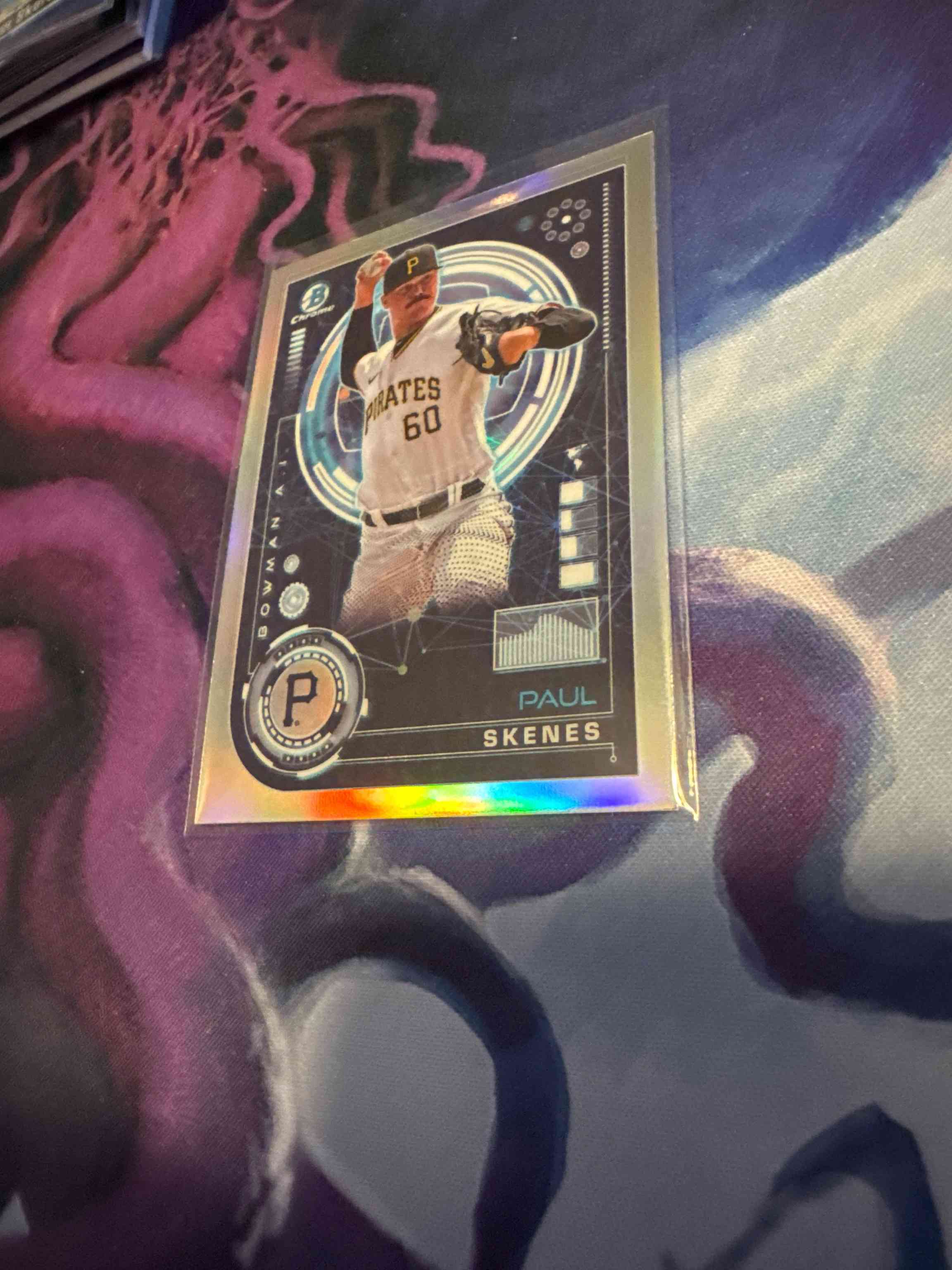 Image for 2024 bowman paul skenes a.i. ai chrome insert rc #bai15, pirates, psa 10 pop 13