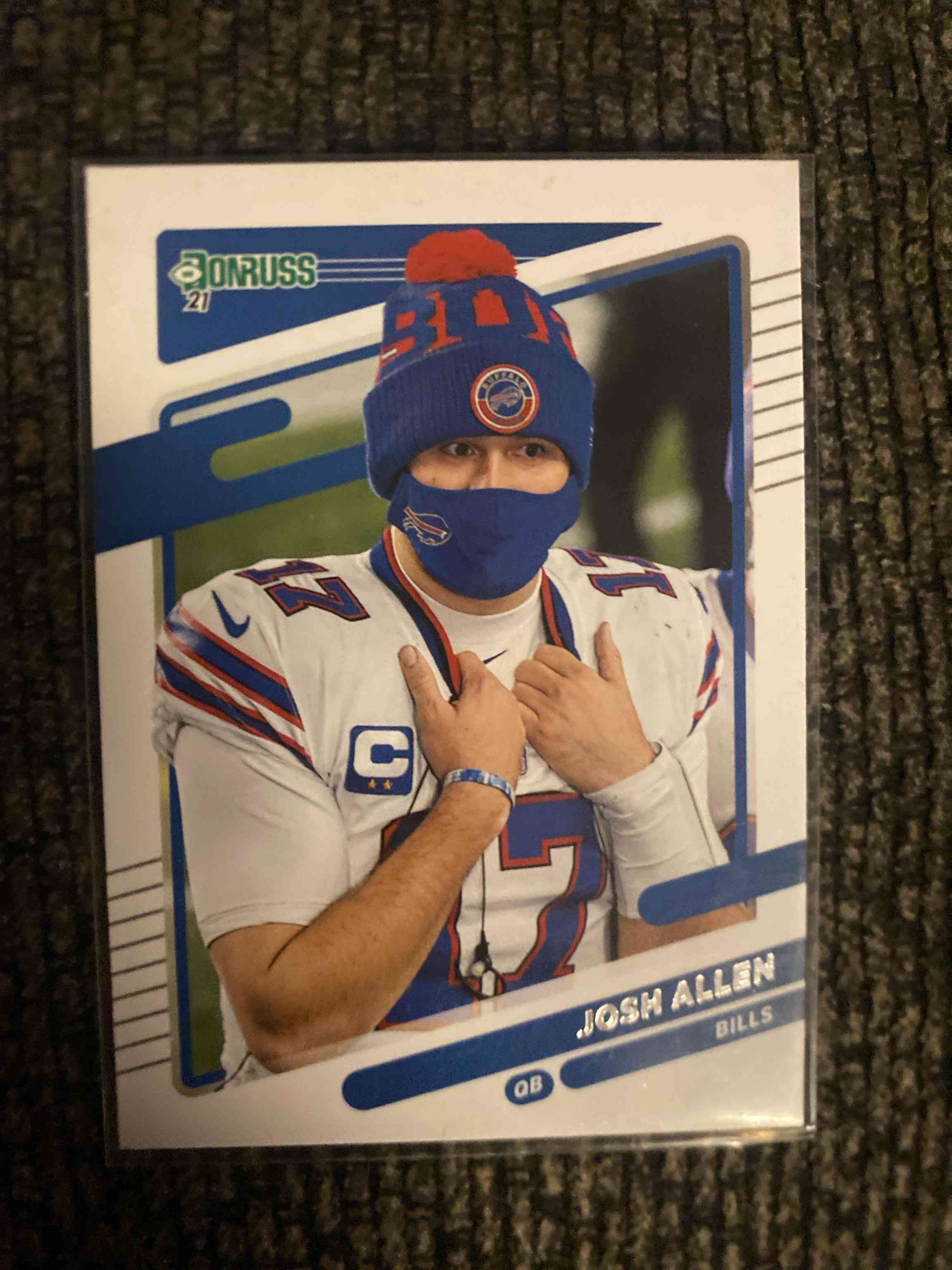 Image for 2021 panini donruss josh allen now helmet mask variation #225 arena club 9 bills