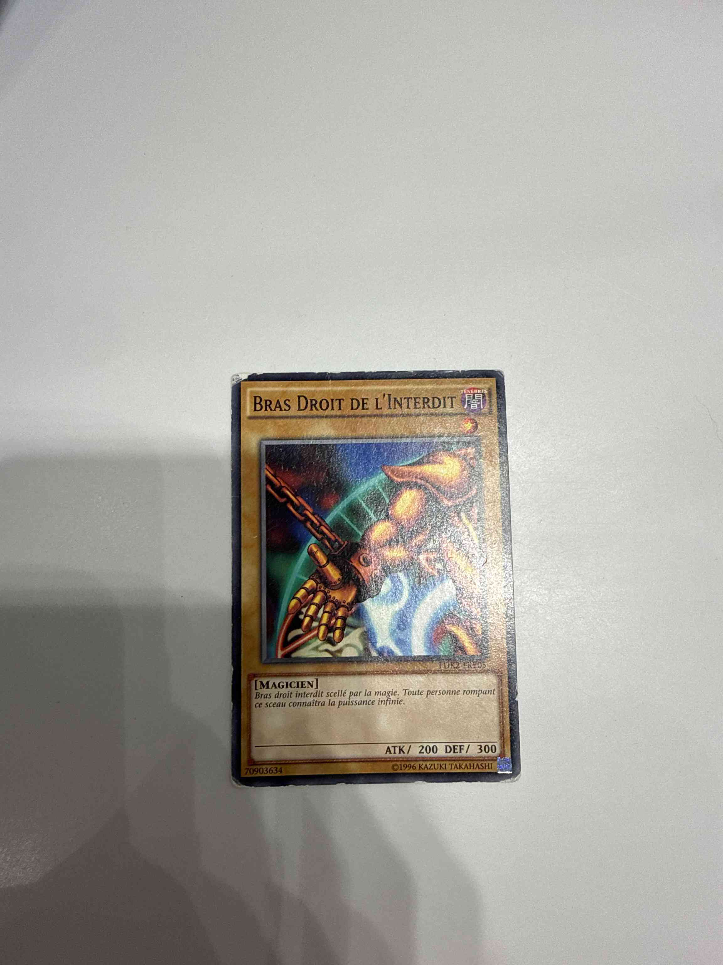 Image for 2002 blue eyes right arm the forbidden one yu-gi-oh #lob-a122