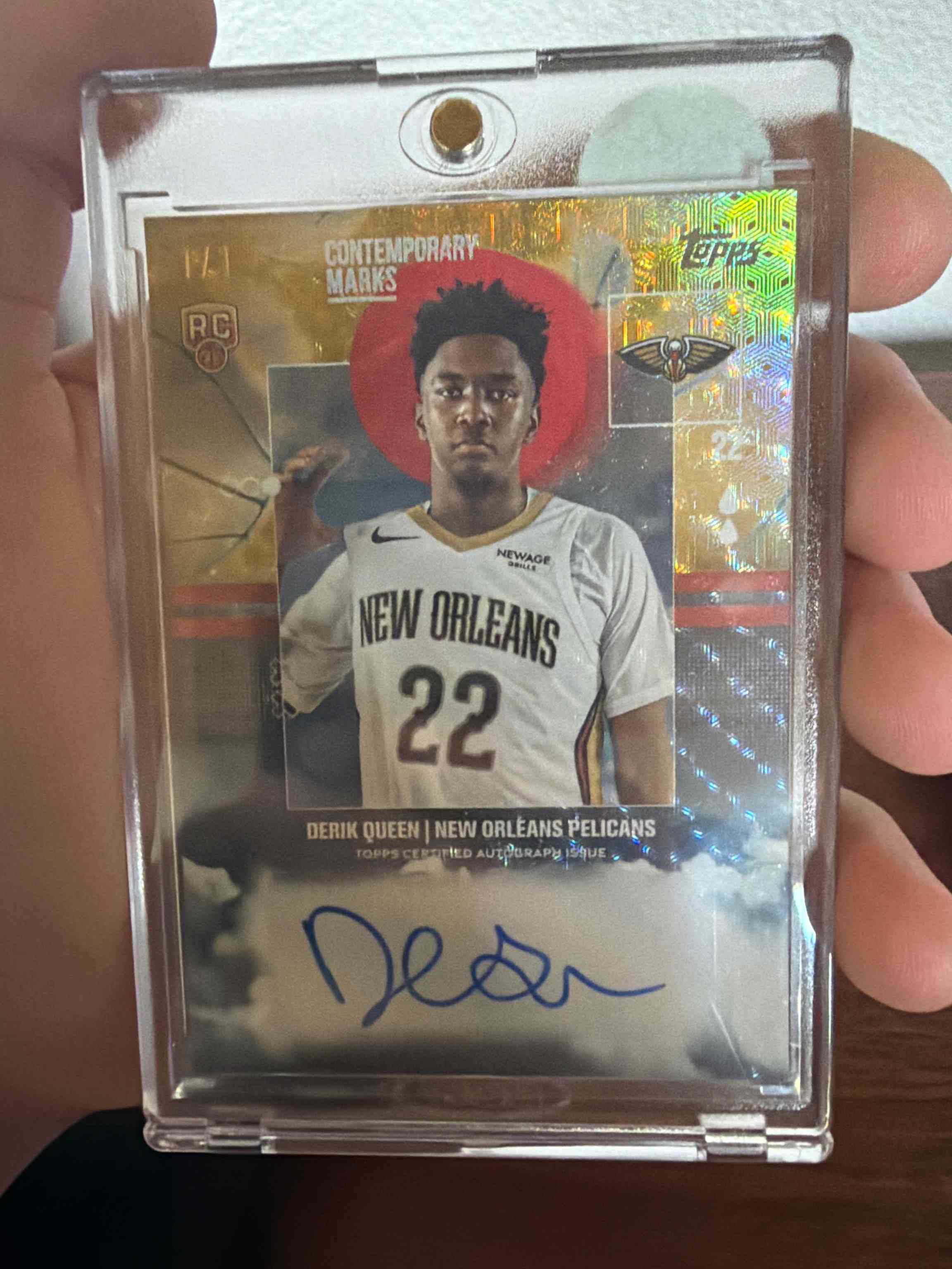 Image for 2025-26 topps contemporary marks gold derik queen #cm-dq /50