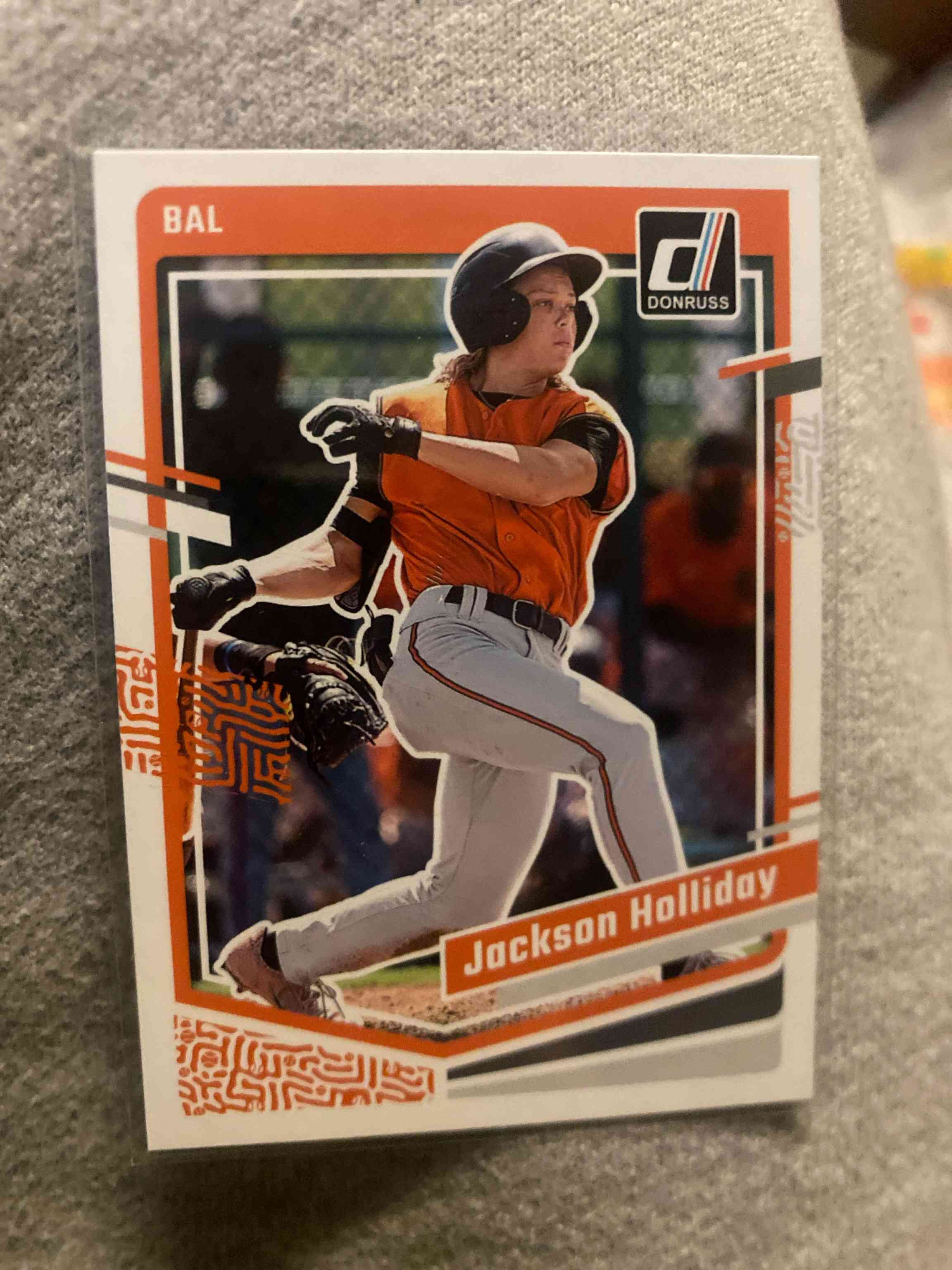 Image for jackson holiday 2023 donruss orange holo base baltimore rated prospect sp 4