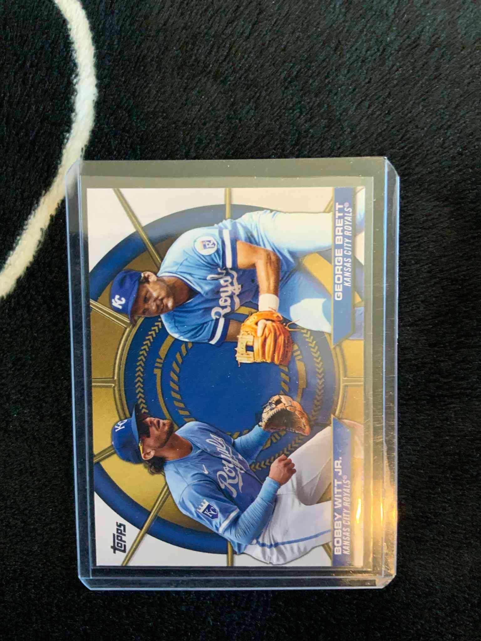 Image for 2025 topps series 2 dynamic duos george brett, bobby witt jr. #dd-1