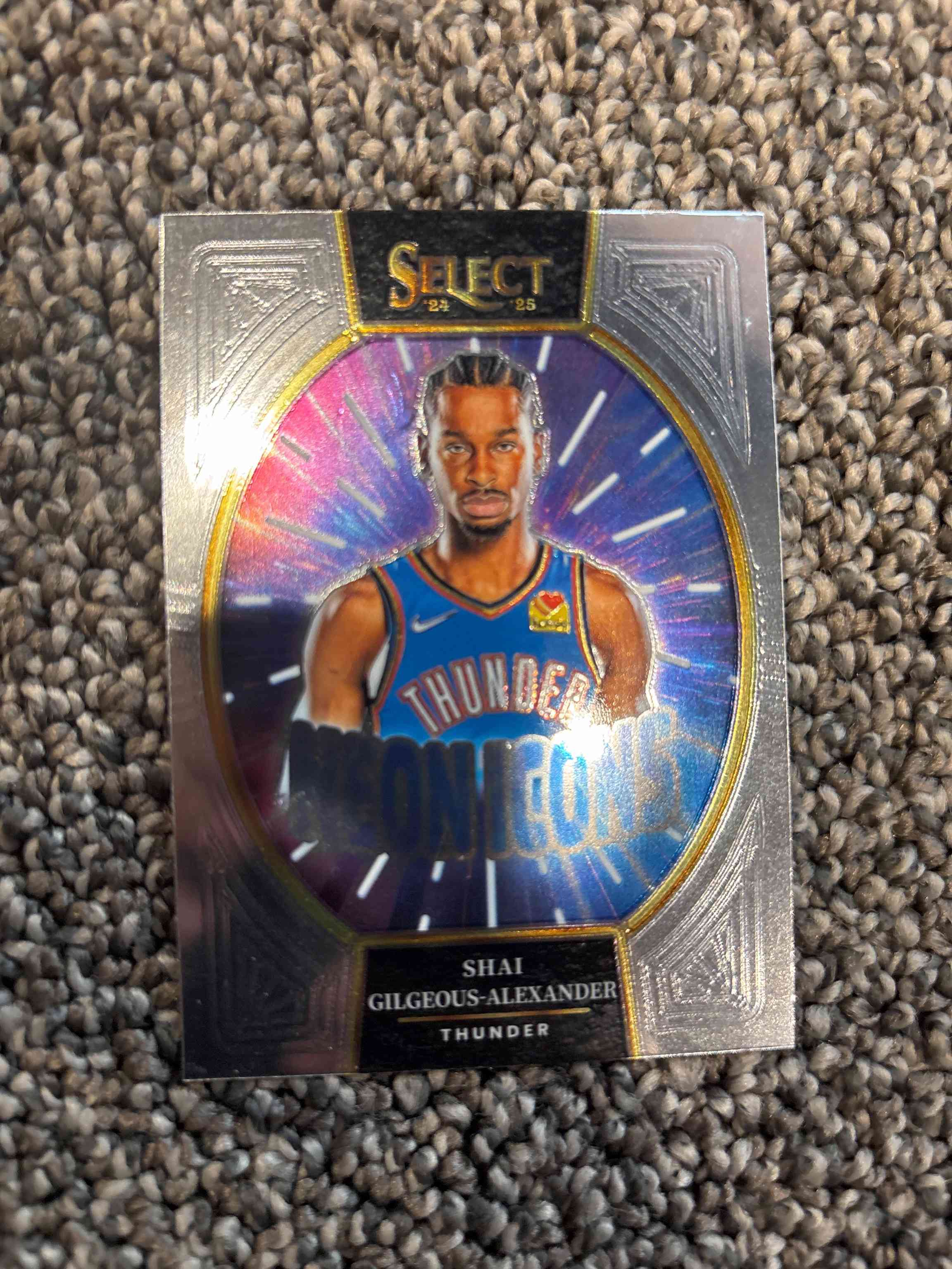 Image for 2024-25 panini select neon icon shai gilgeous alexander #10