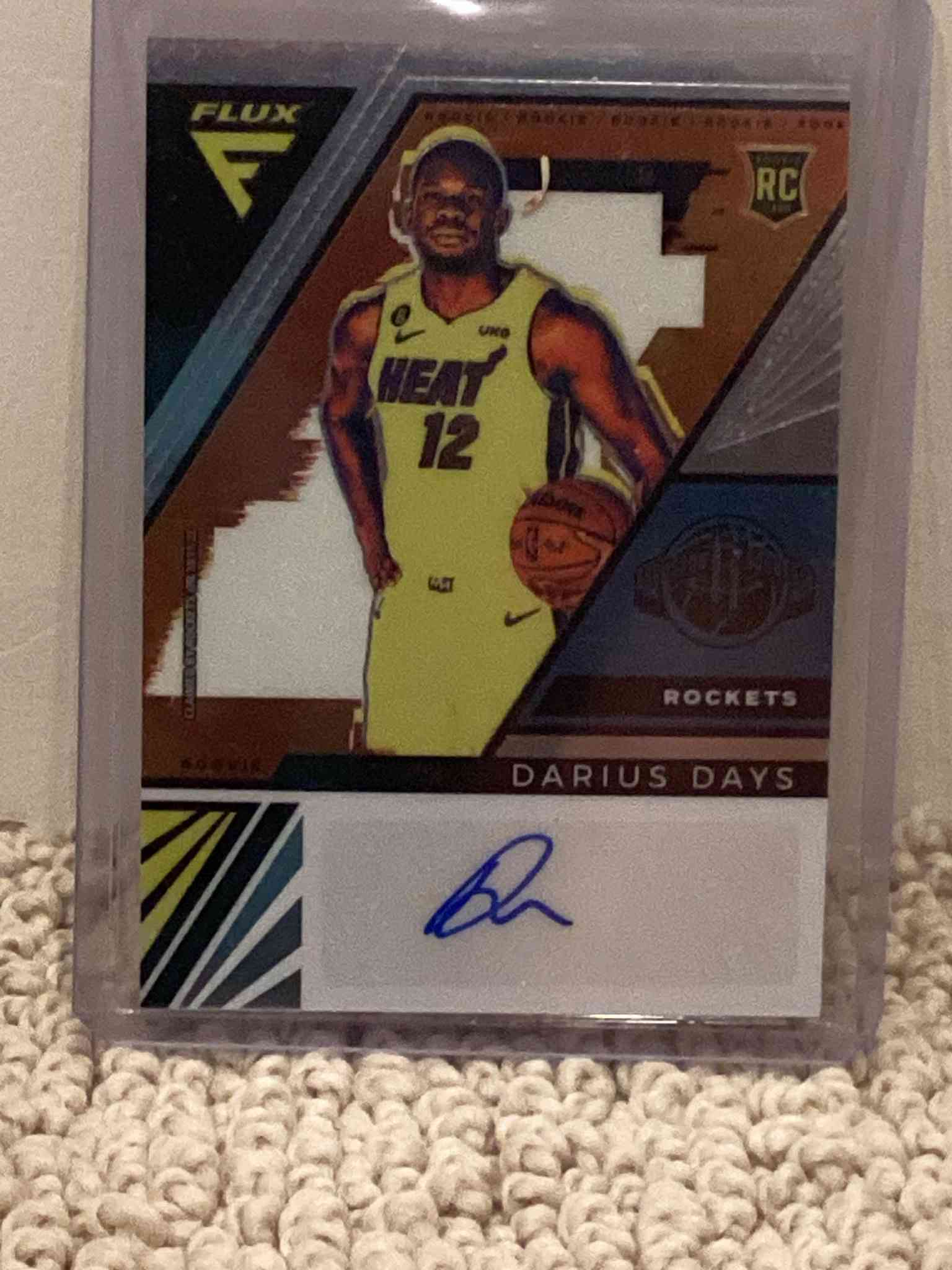 Image for 2022-23 panini flux darius days auto autograph rc rookie card