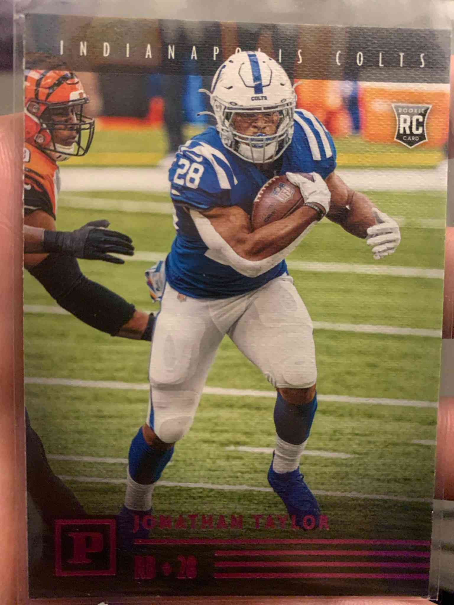 Image for Jonathan Taylor 2020 Panini Chronicles Canvas Pink Parallel Rookie RC #PA-12