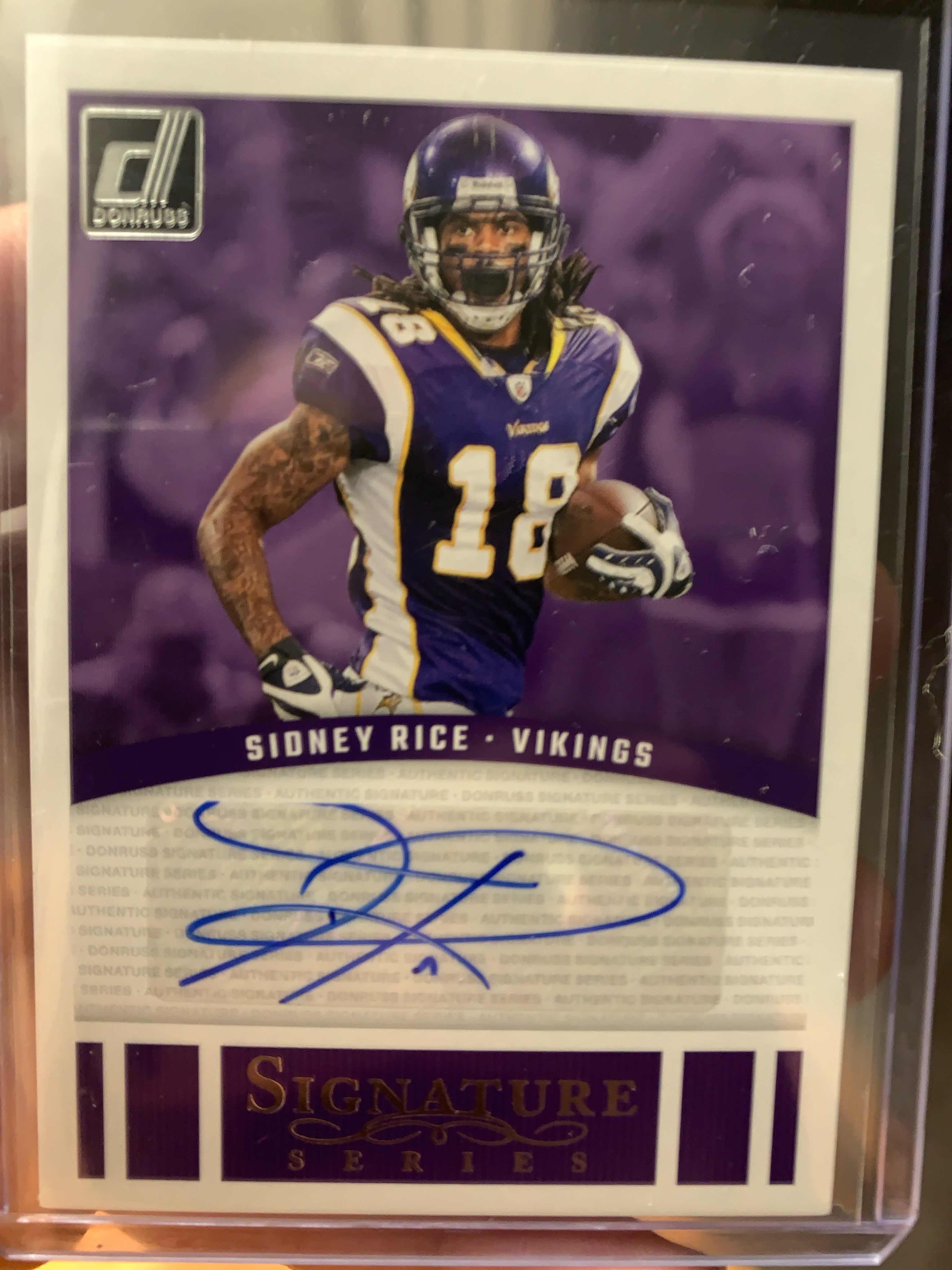 Image for 2024 donruss signature series sidney rice #sse-sri
