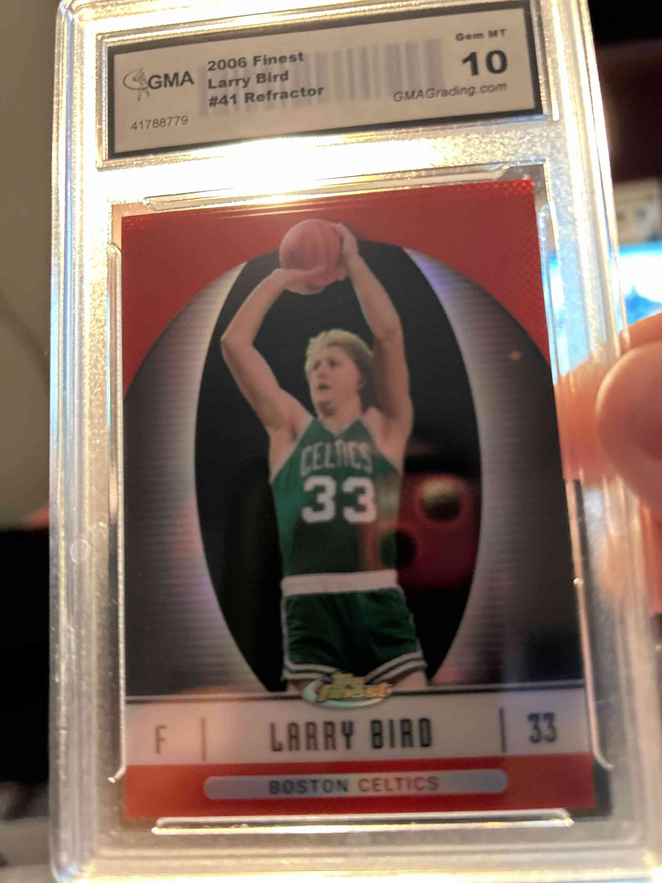 Image for 2006 finest larry bird refractor gem mint psa 10