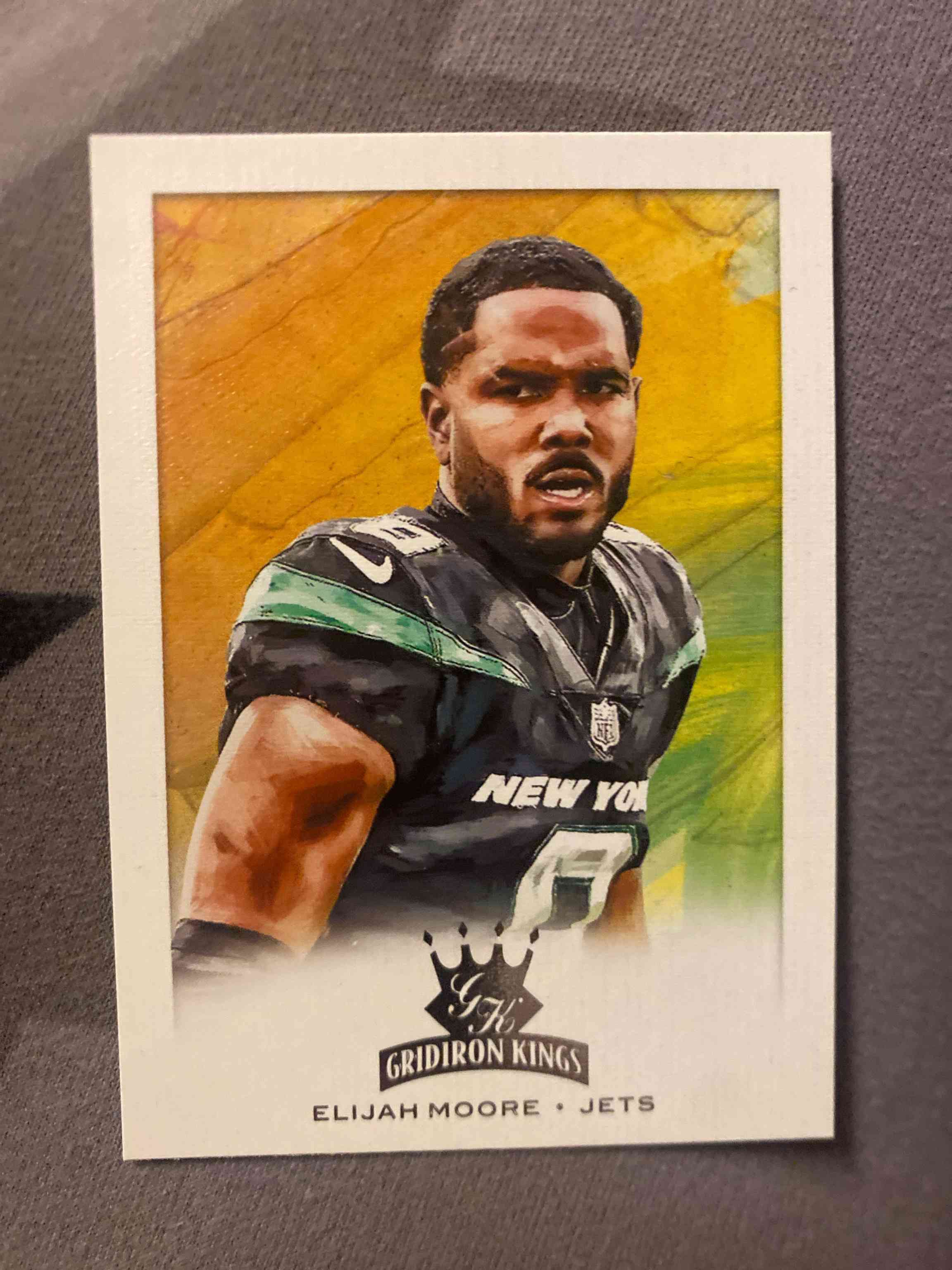 Image for elijah moore - 2021 panini chronicles gridiron kings purple #gk-30 - 48/49