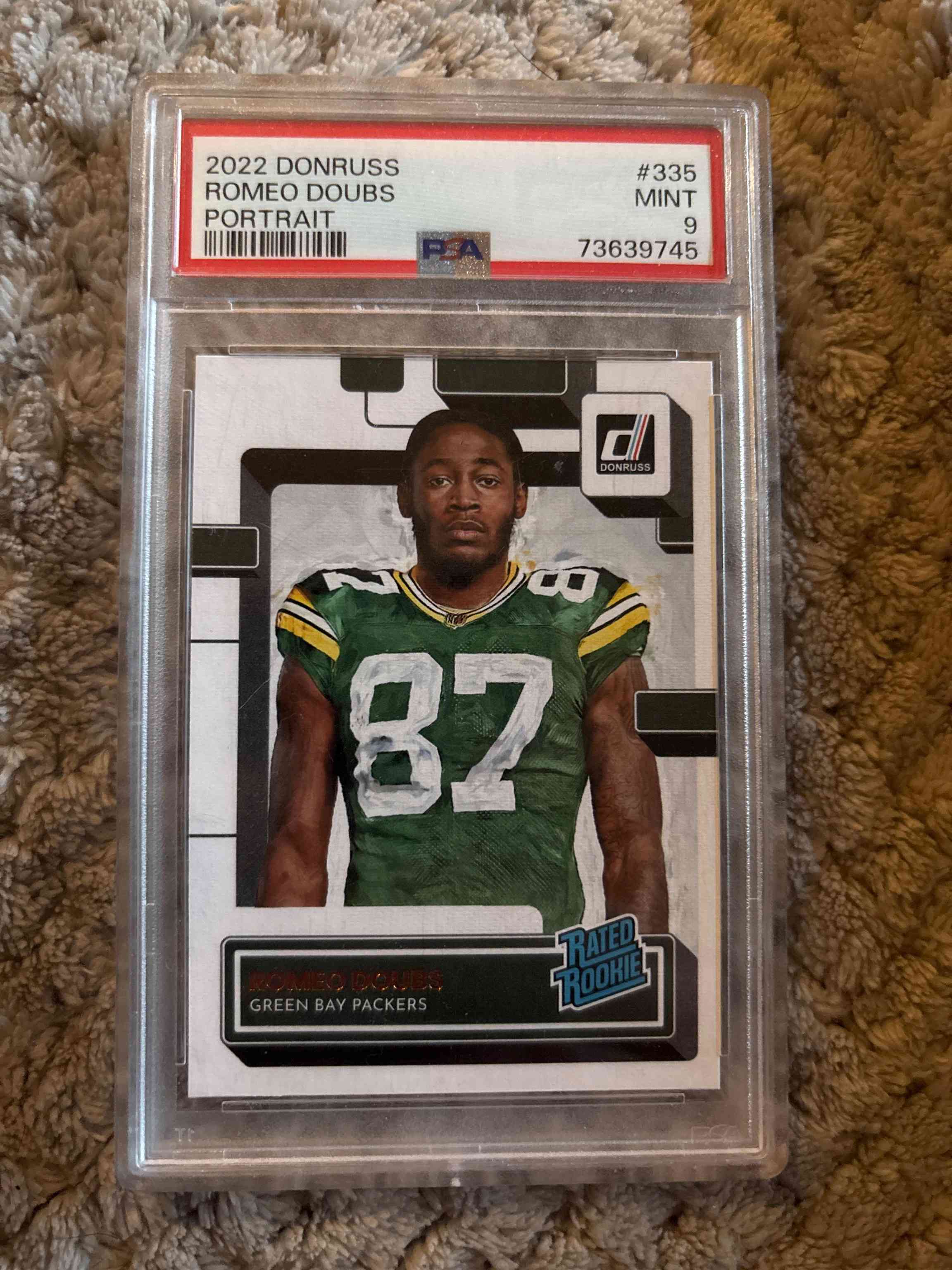 Image for romeo doubs 2022 donruss rated rookie canvas green bay $1.50 shipping