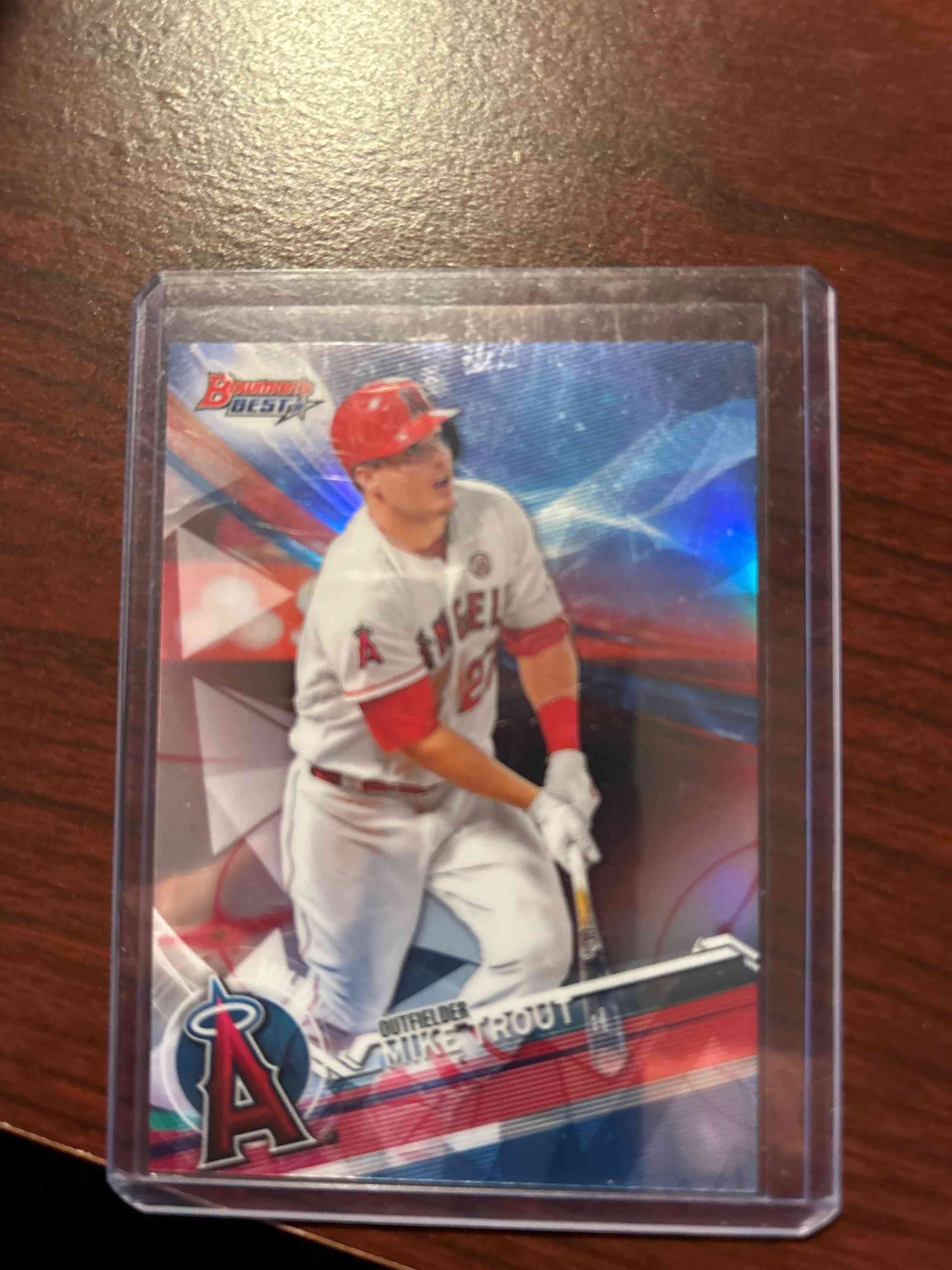 Image for 2017 bowman refractor mike trout