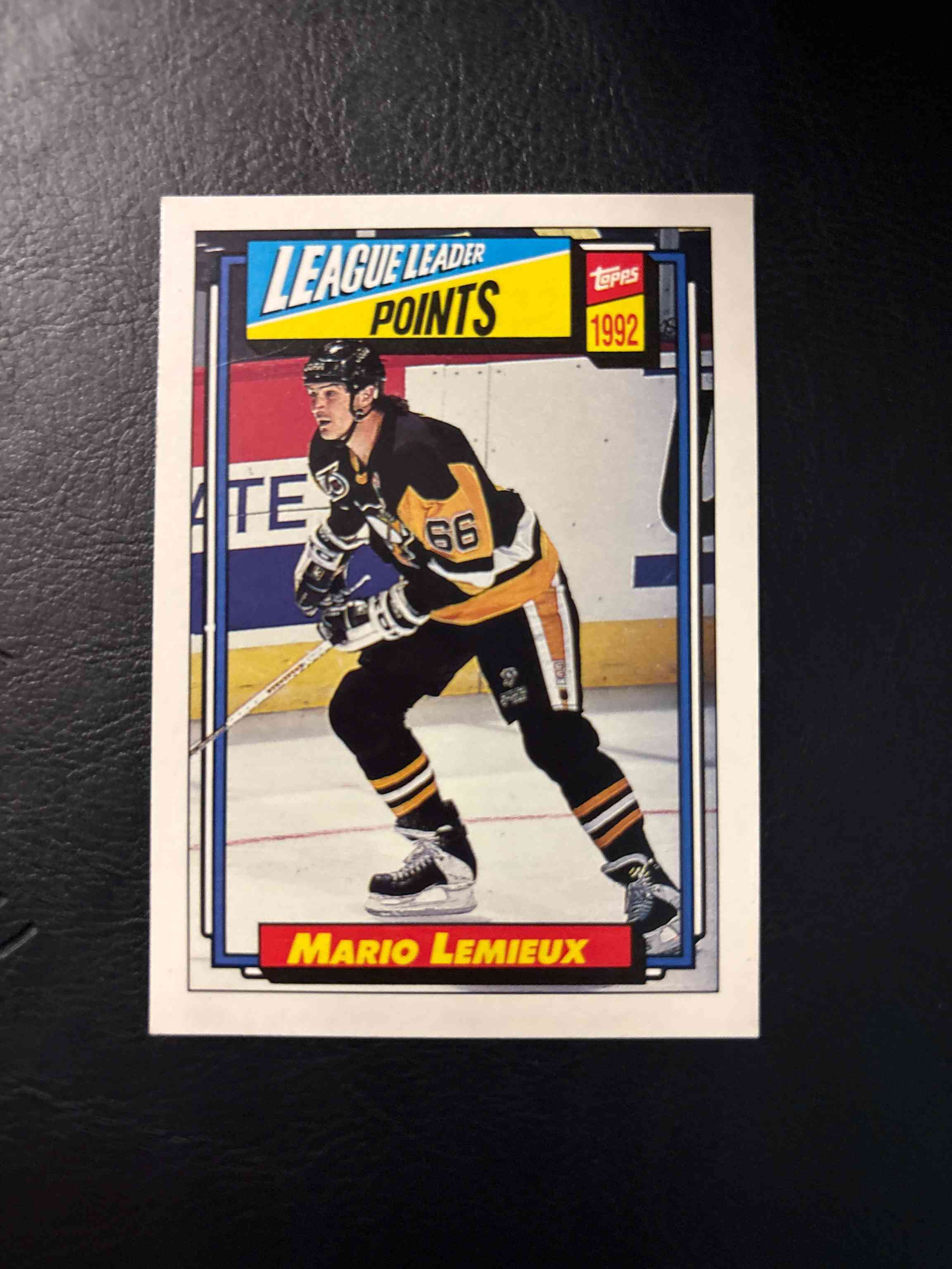 Image for 1992 topps gold #504 mario lemieux pittsburgh penguins league leader points