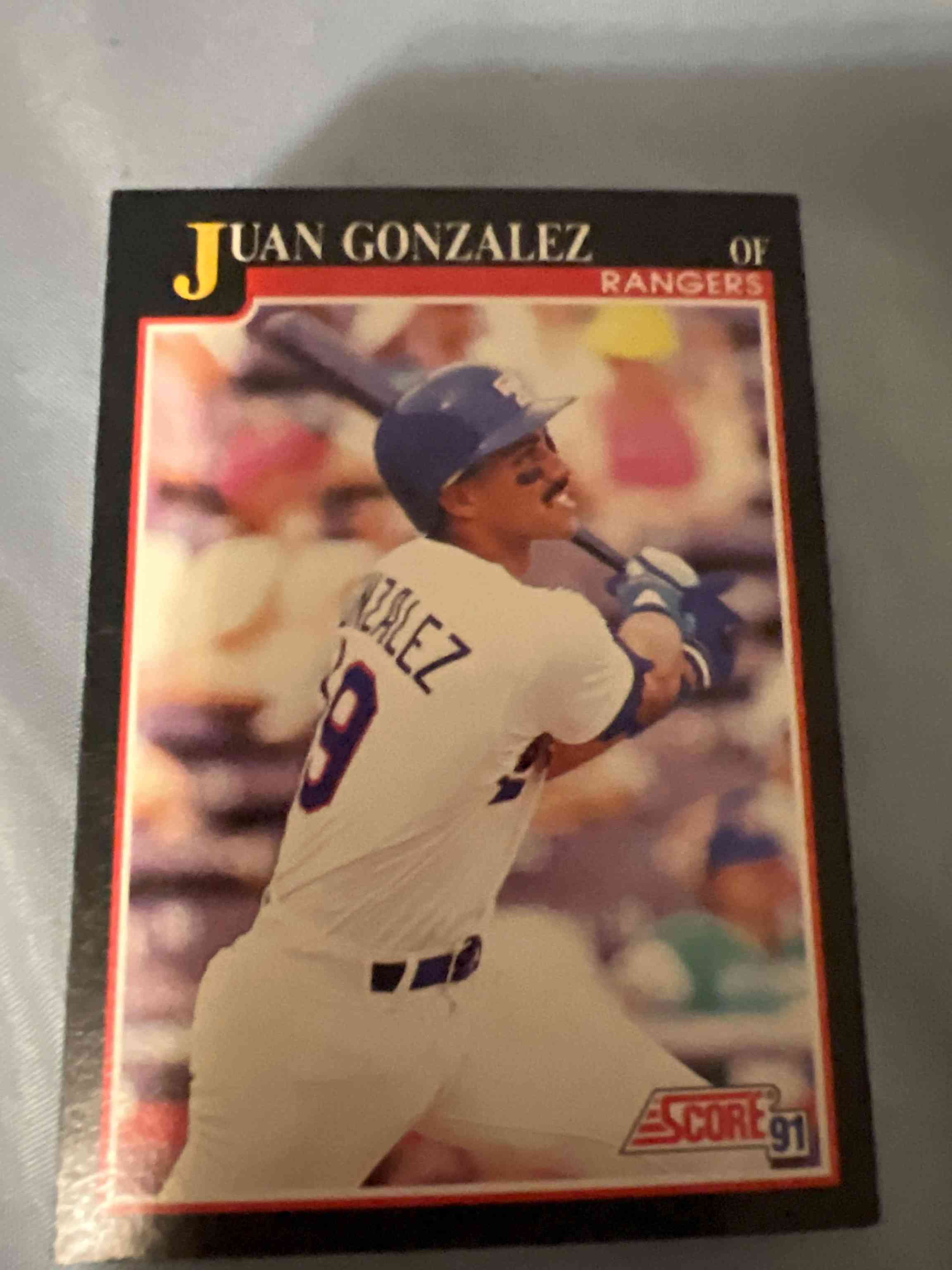 Image for Juan Gonzalez Texas Rangers 1991 Score Baseball Card 805