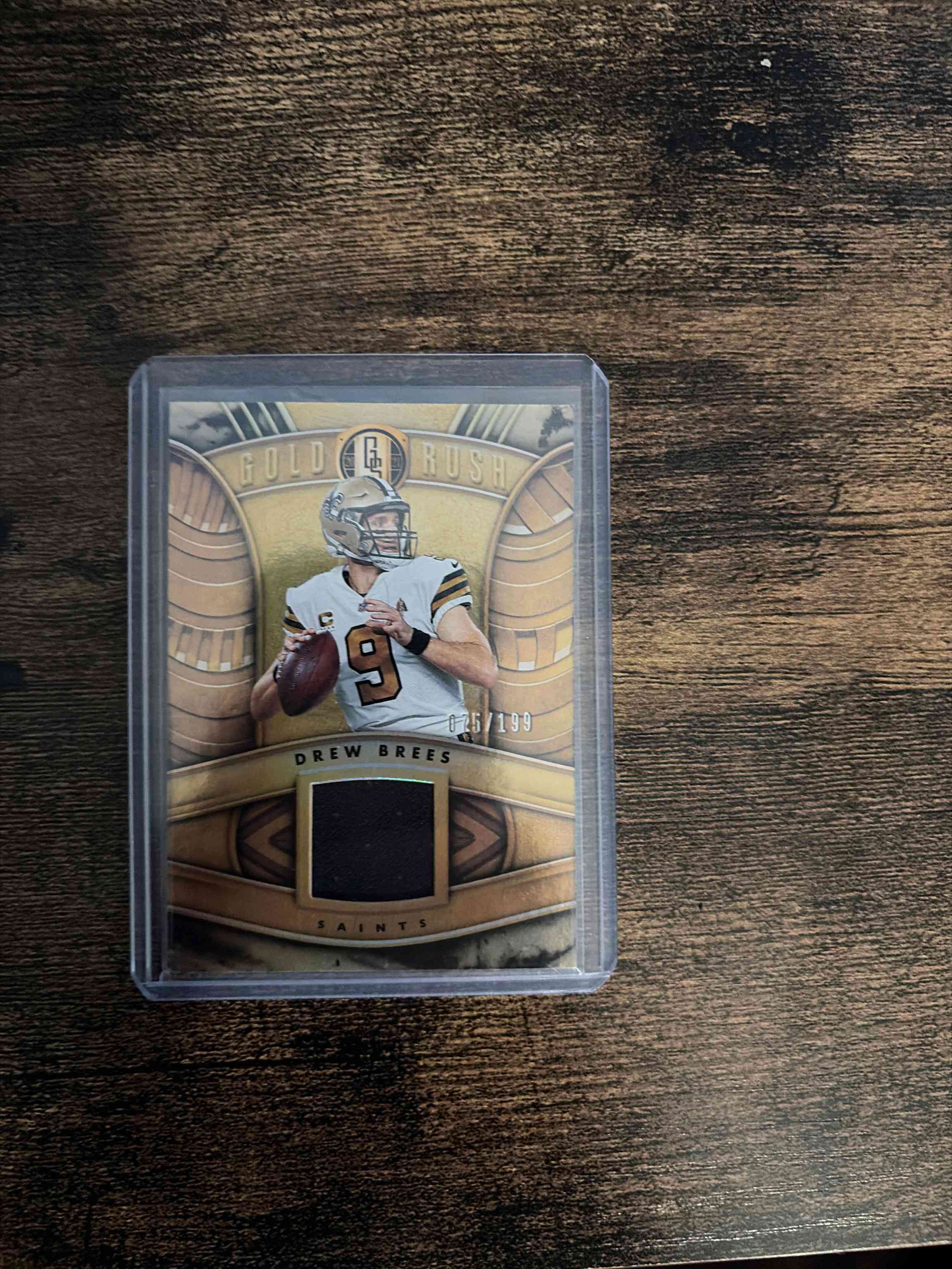 Image for drew brees - 2021 panini gold standard gold rush game worn jersey /199