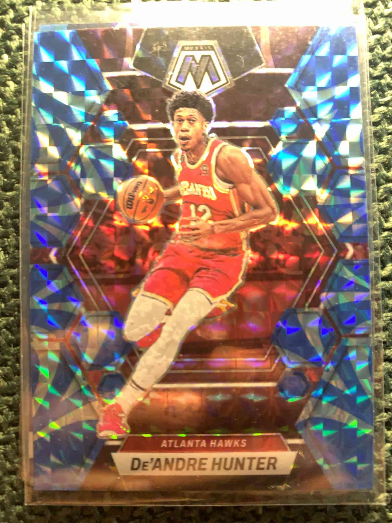 Image for 2022-23 panini mosaic choice peacock prizm #192 de'andre hunter