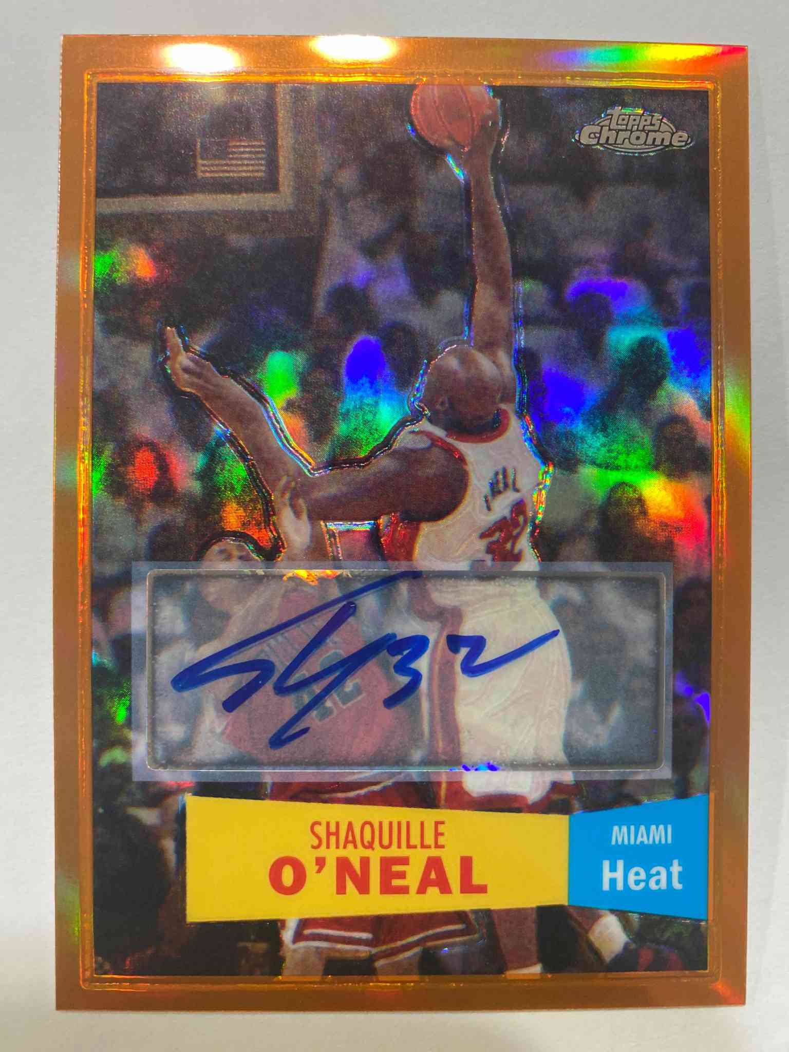 Image for 2007-08 Topps Chrome 1957-58 Variations Autographs Refractors Orange Shaquille O'Neal #32 /25