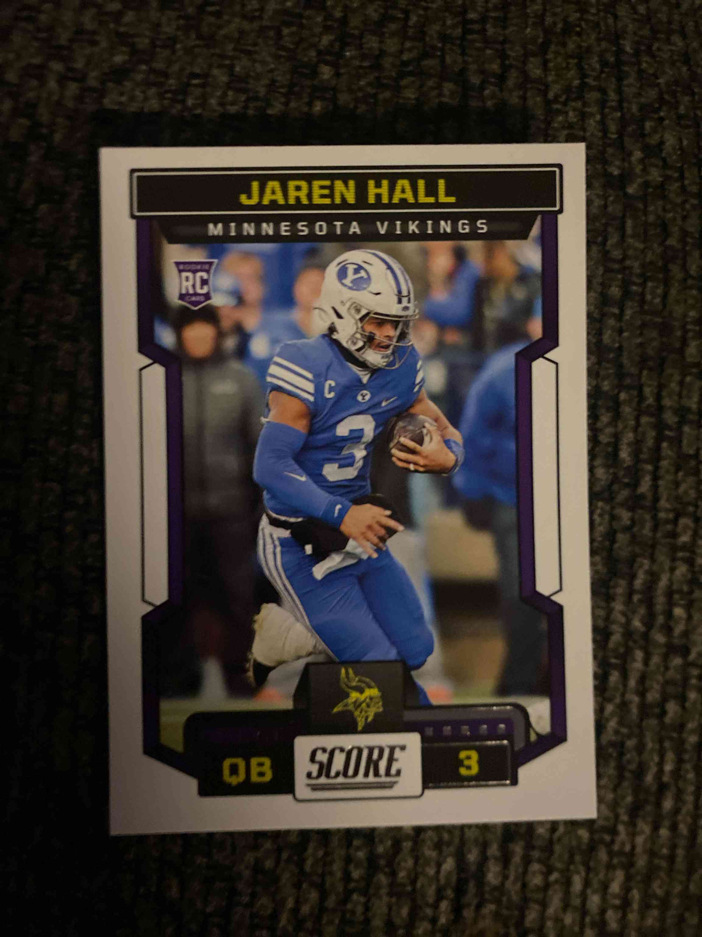 Image for 2023 jaren hall rookie panini score #311 jaren hall rookie minnesota vikings