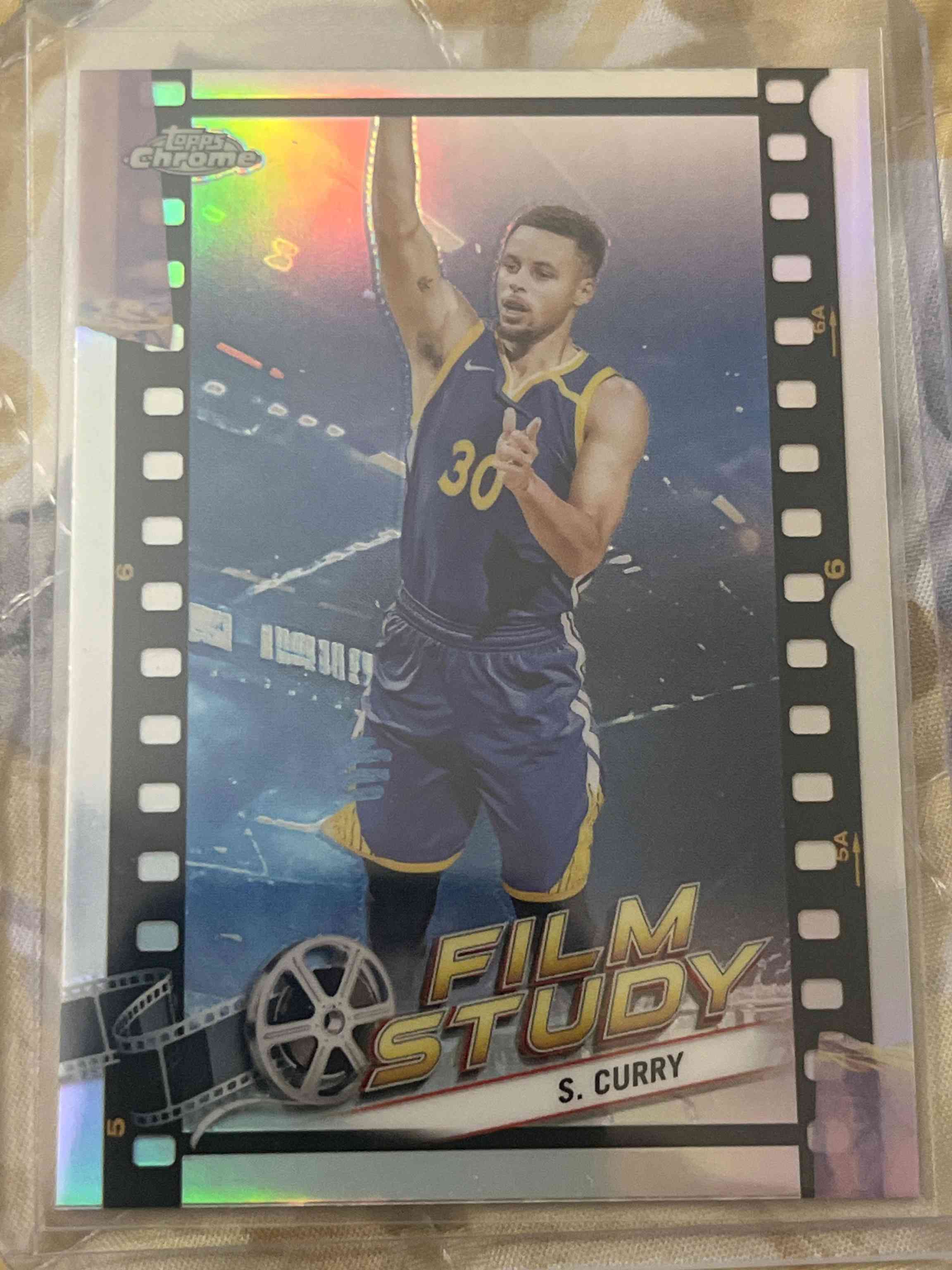 Image for 2023-24 topps chrome #6 stephen curry film study golden state warriors