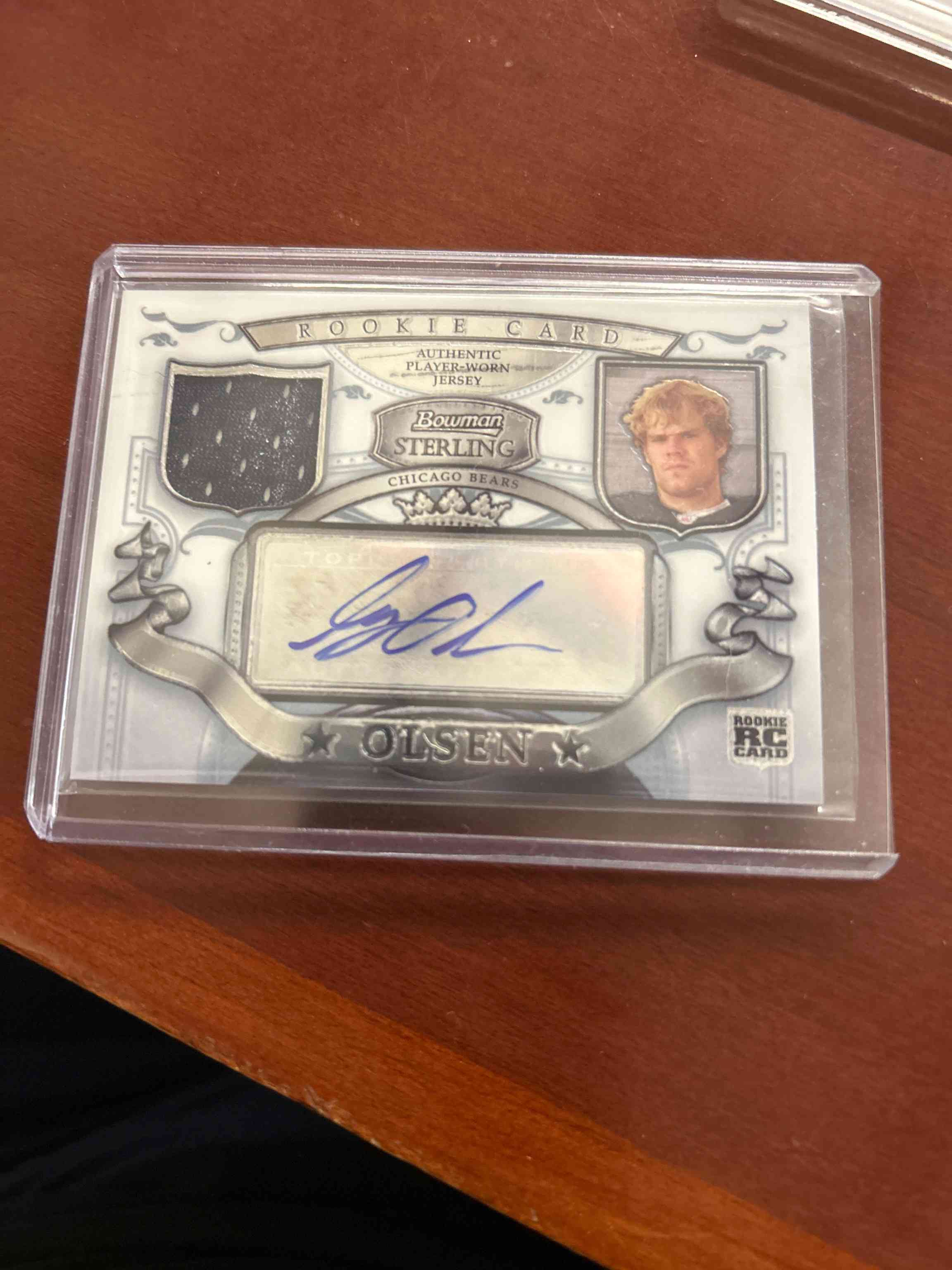 Image for greg olsen rookie auto 2007 bowman sterling rc jersey autograph