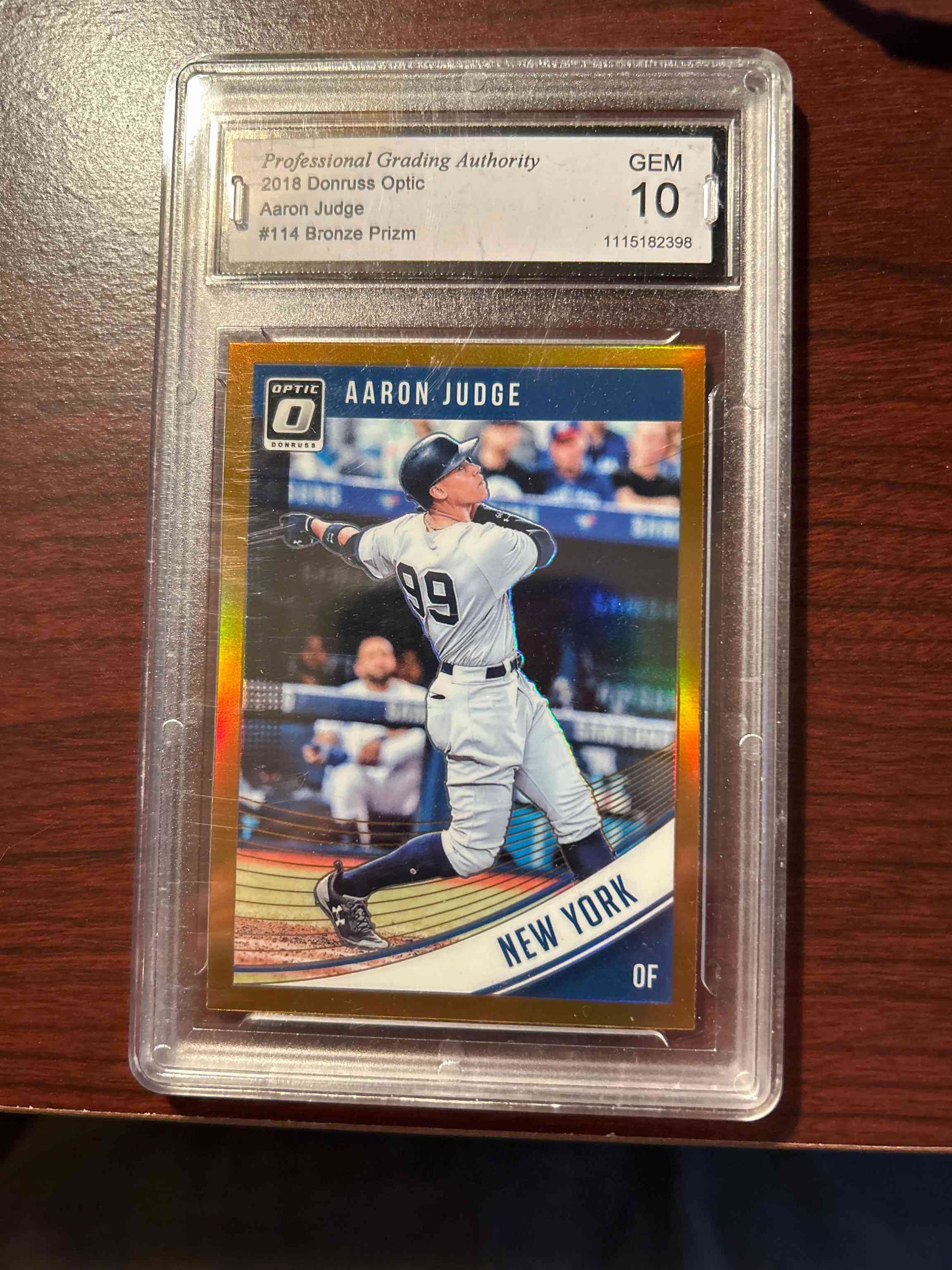 Image for 2018 Donruss Optic Red and Yellow Aaron Judge #114