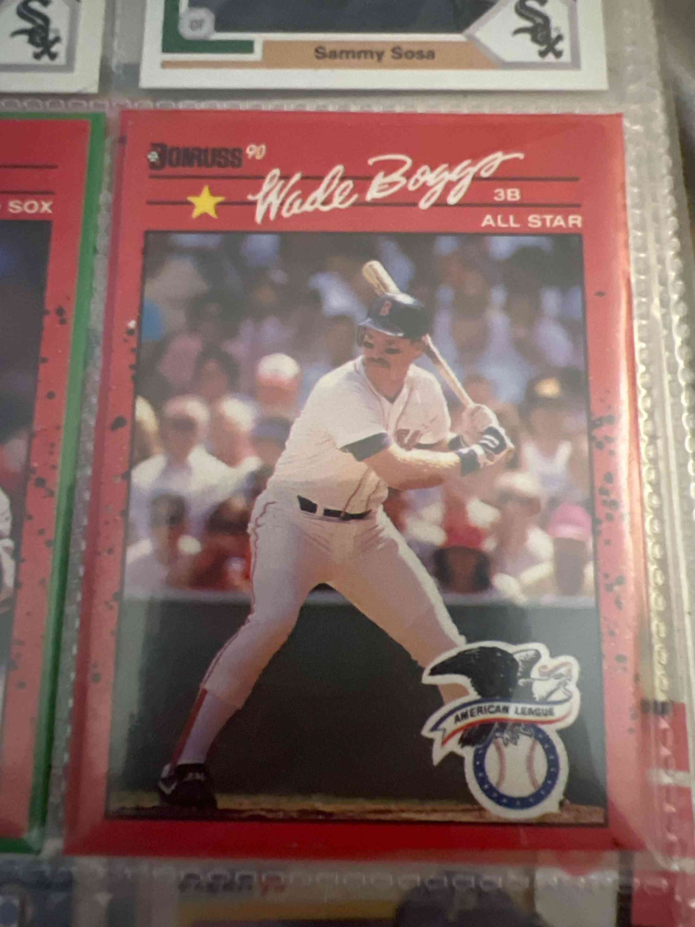 Image for 1990 donruss - "all-star game performance" above stats #712 wade boggs