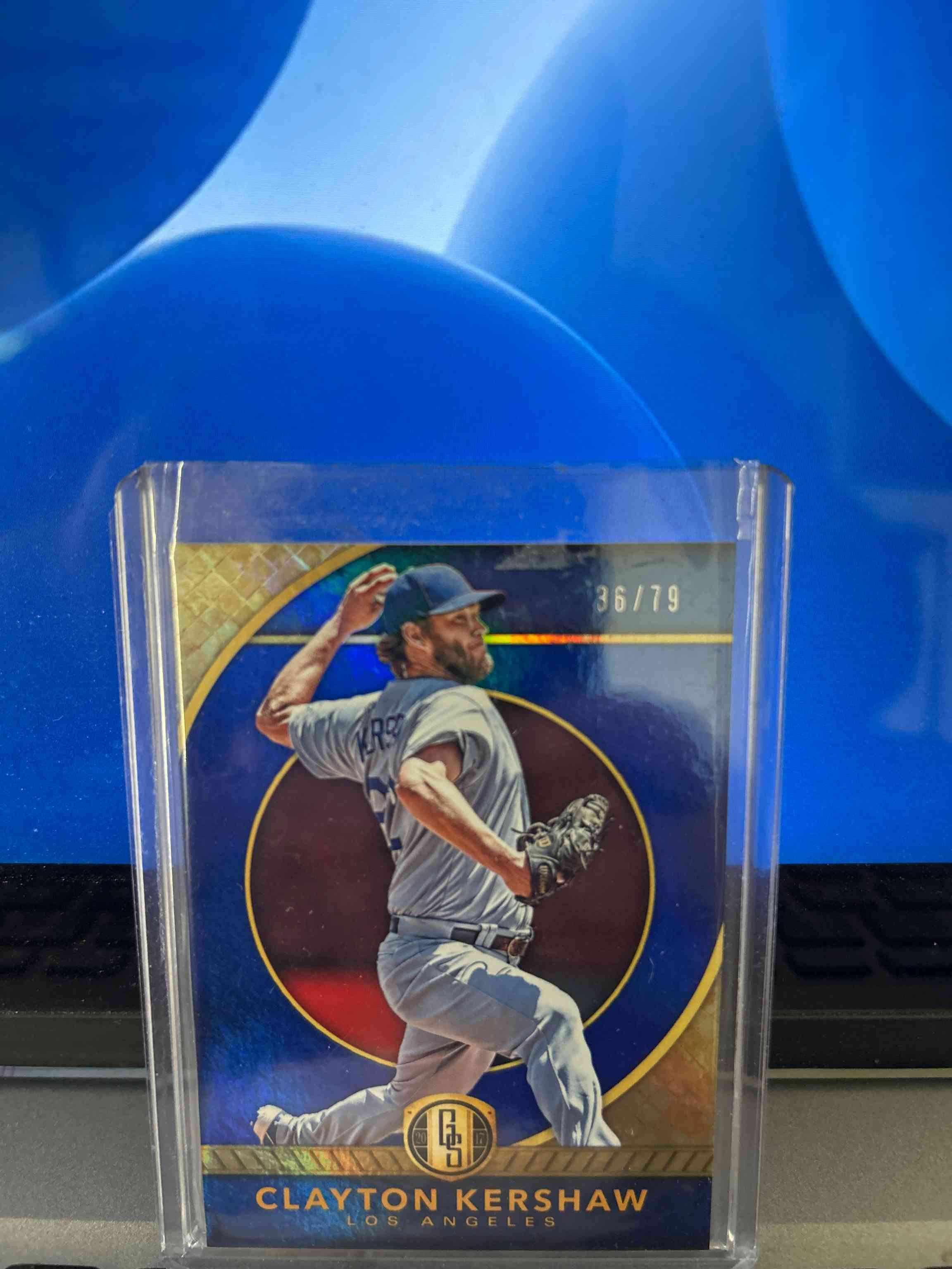 Image for 2017 gold standard clayton kershaw blue refractor #'d/79