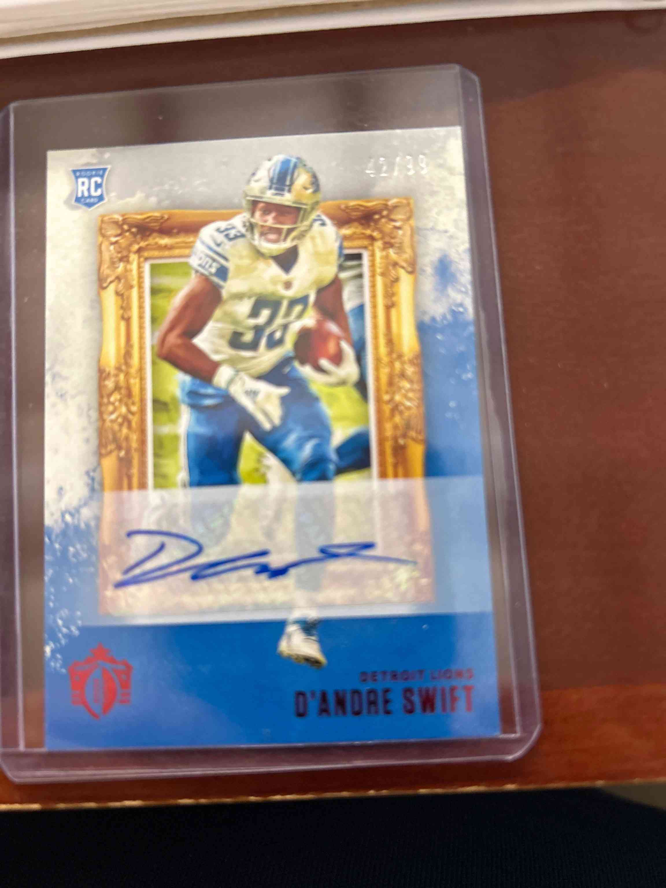 Image for 2020 panini chronicles d’andre swift gridiron kings auto 41/99 rookie card