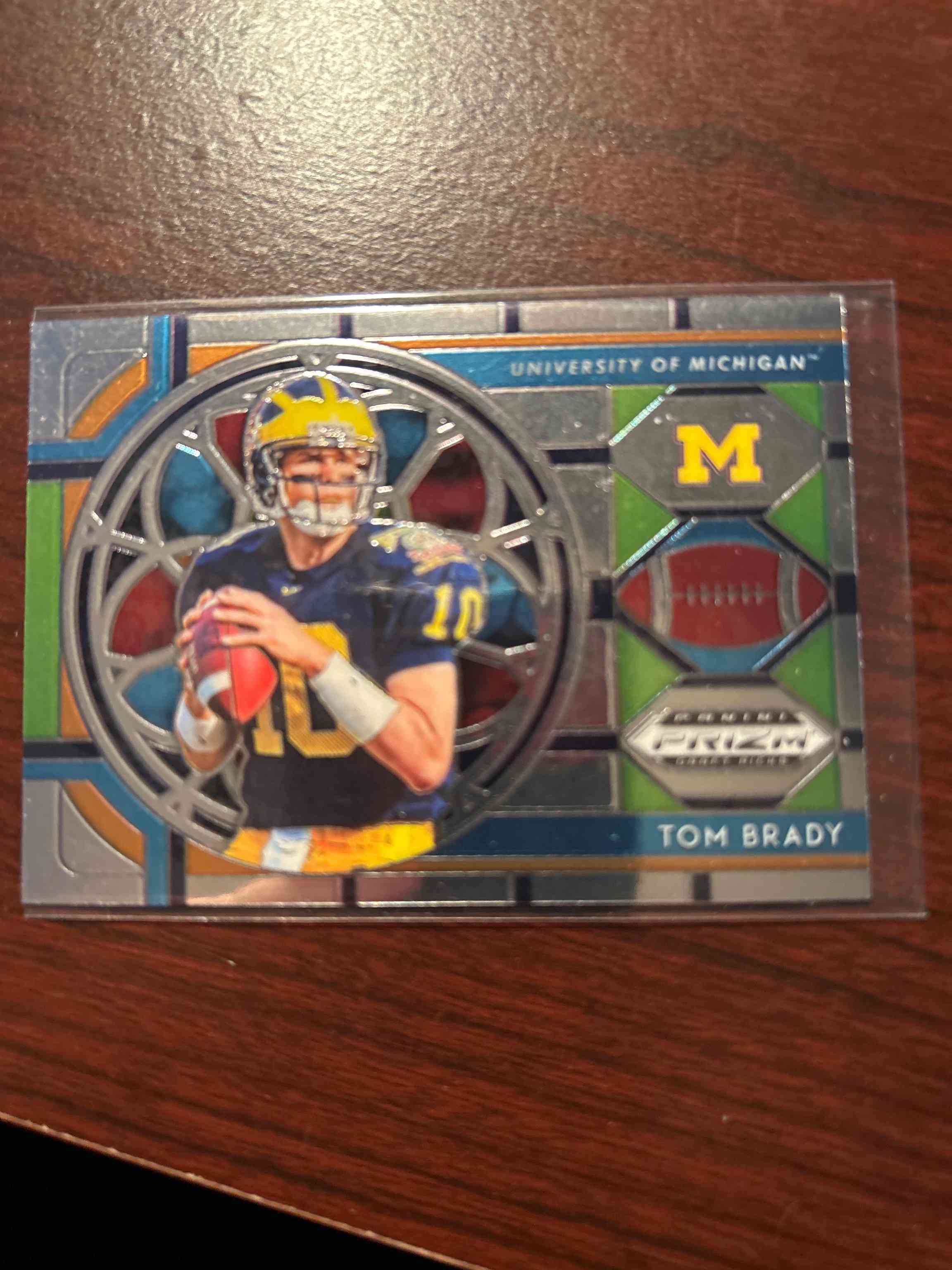 Image for 2019 prizm stained glass #100 tom brady