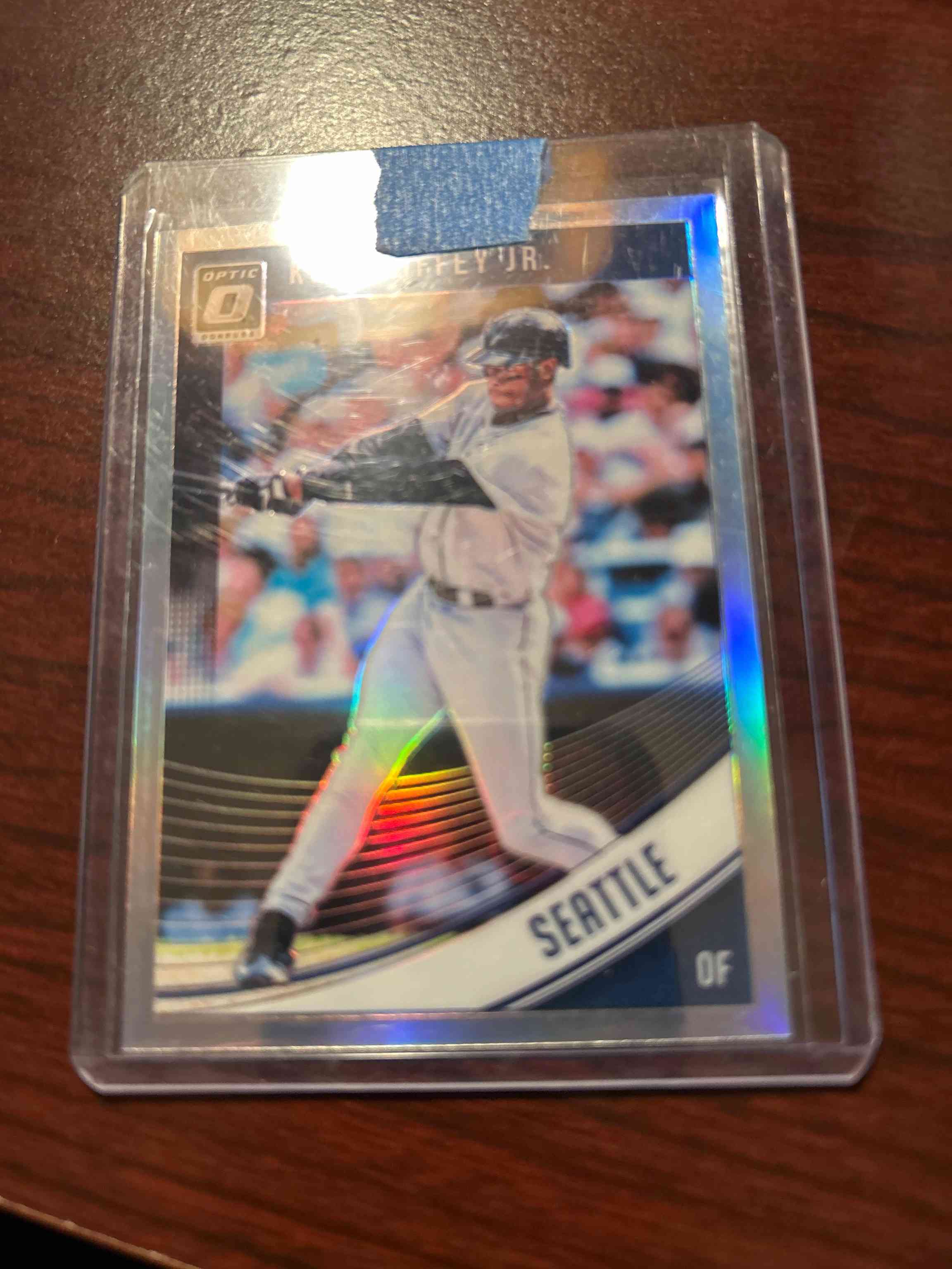 Image for 2018 donruss baseball variations ken griffey jr “the kid” rainbow foil /284 #175
