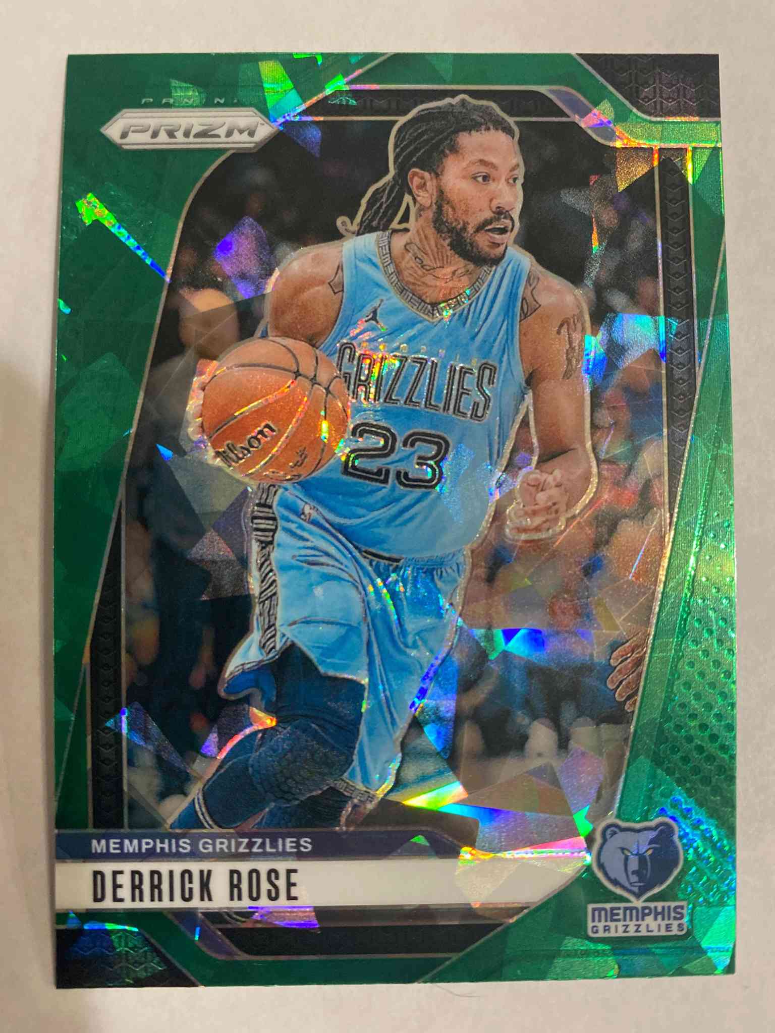 Image for 2024-25 panini green cracked ice derrick rose /225