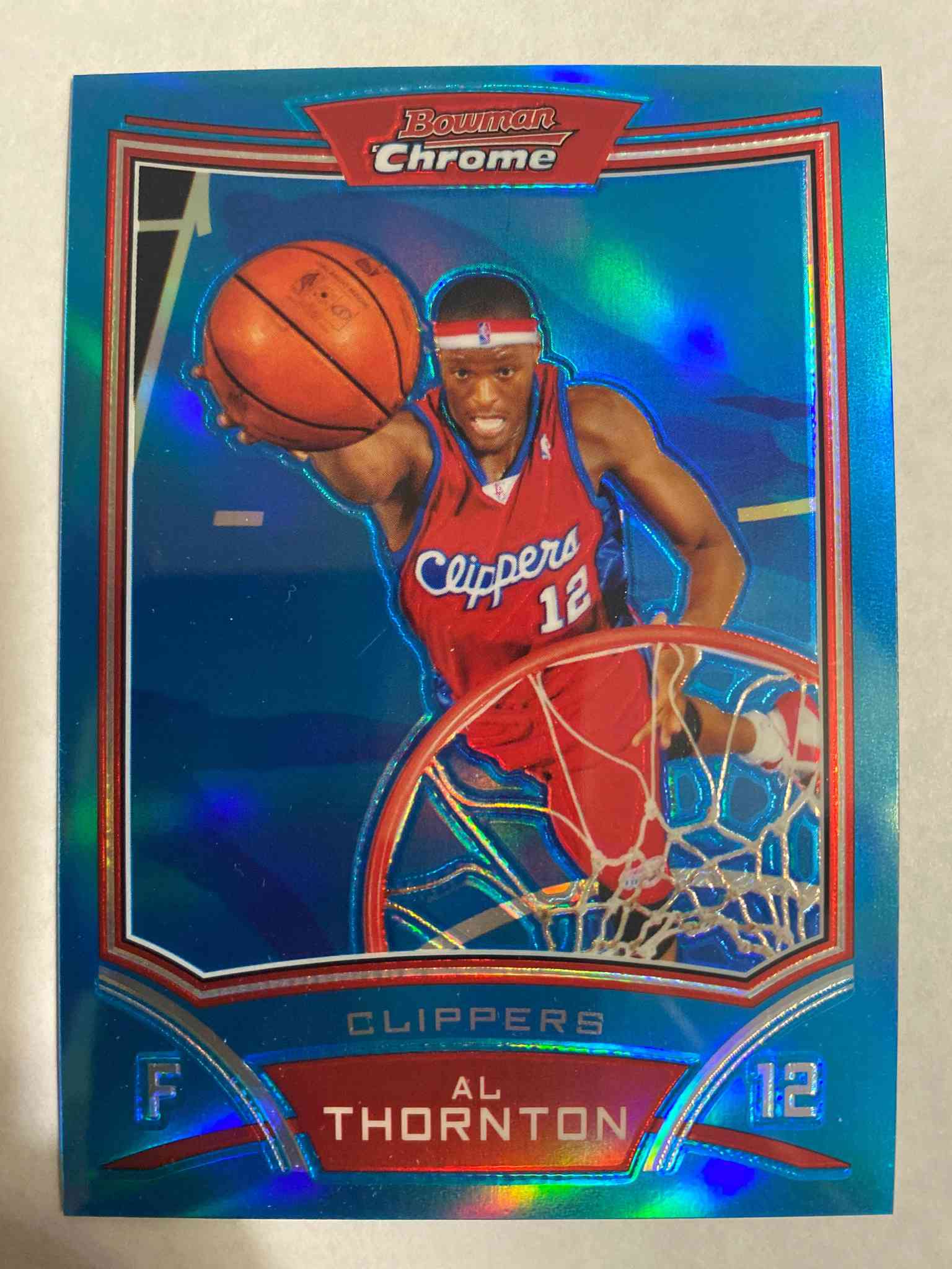 Image for 2008-09 bowman draft al thornton chrome blue refractor #1/99 #29 clippers