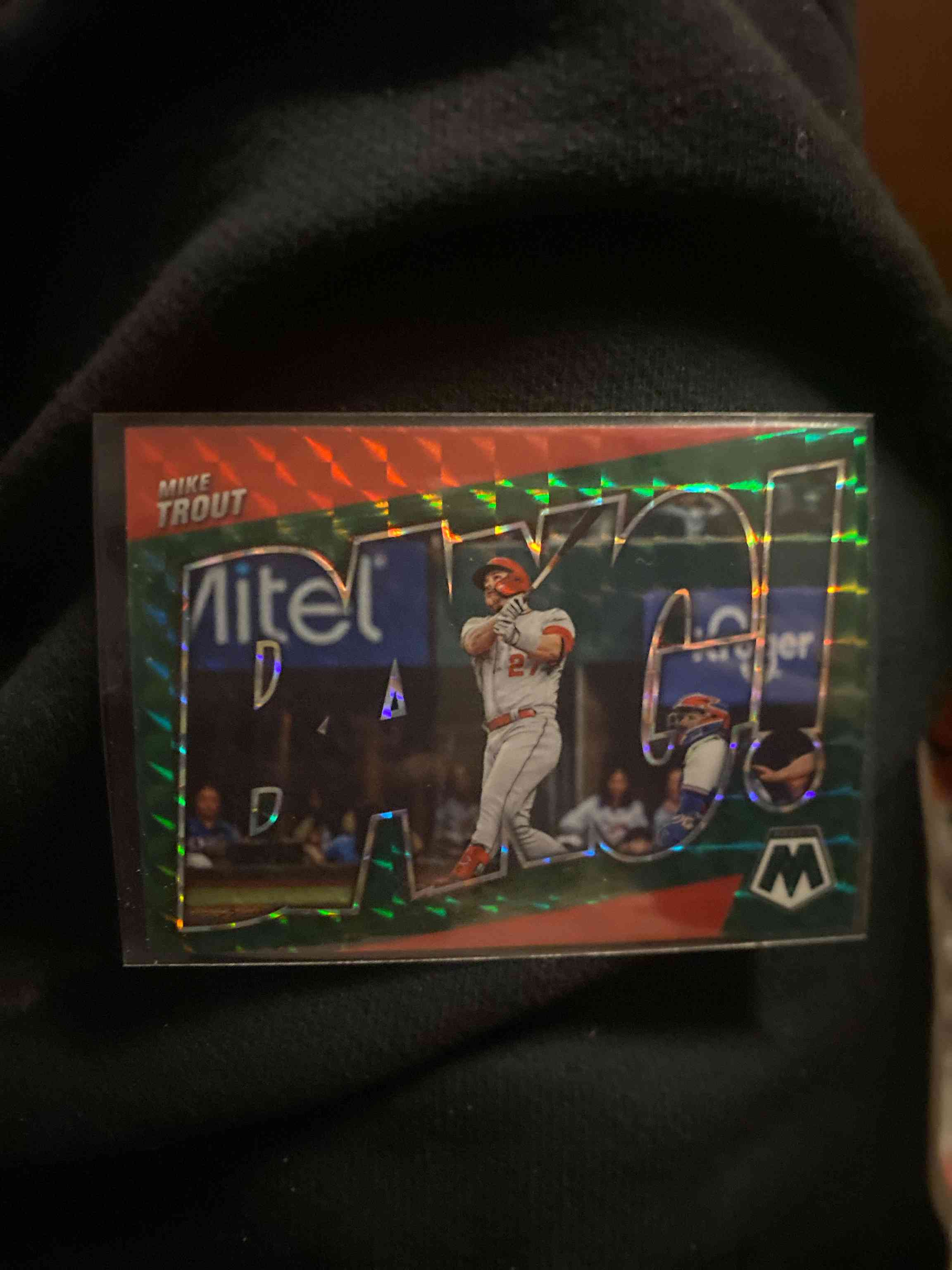 Image for 2022 mosaic mike trout bang-green mosaic psa10
