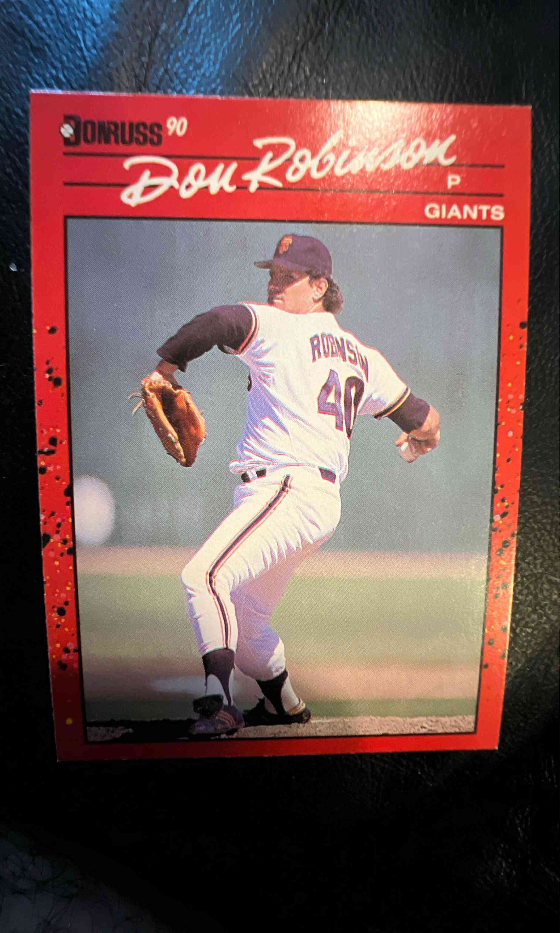 Image for 1990 donruss aqueous test base don robinson #258