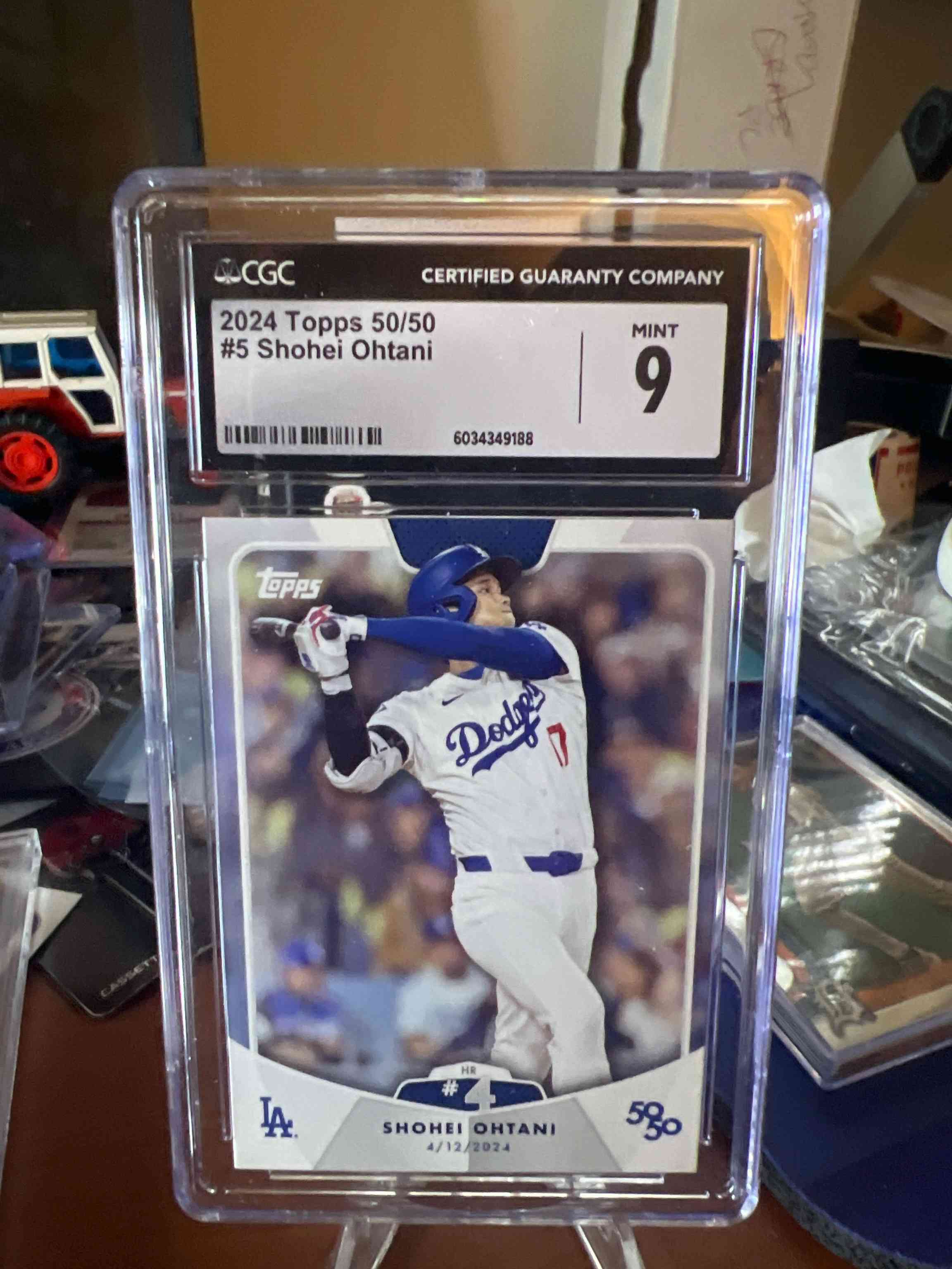 Image for 2024 topps base shohei ohtani #4 50/50