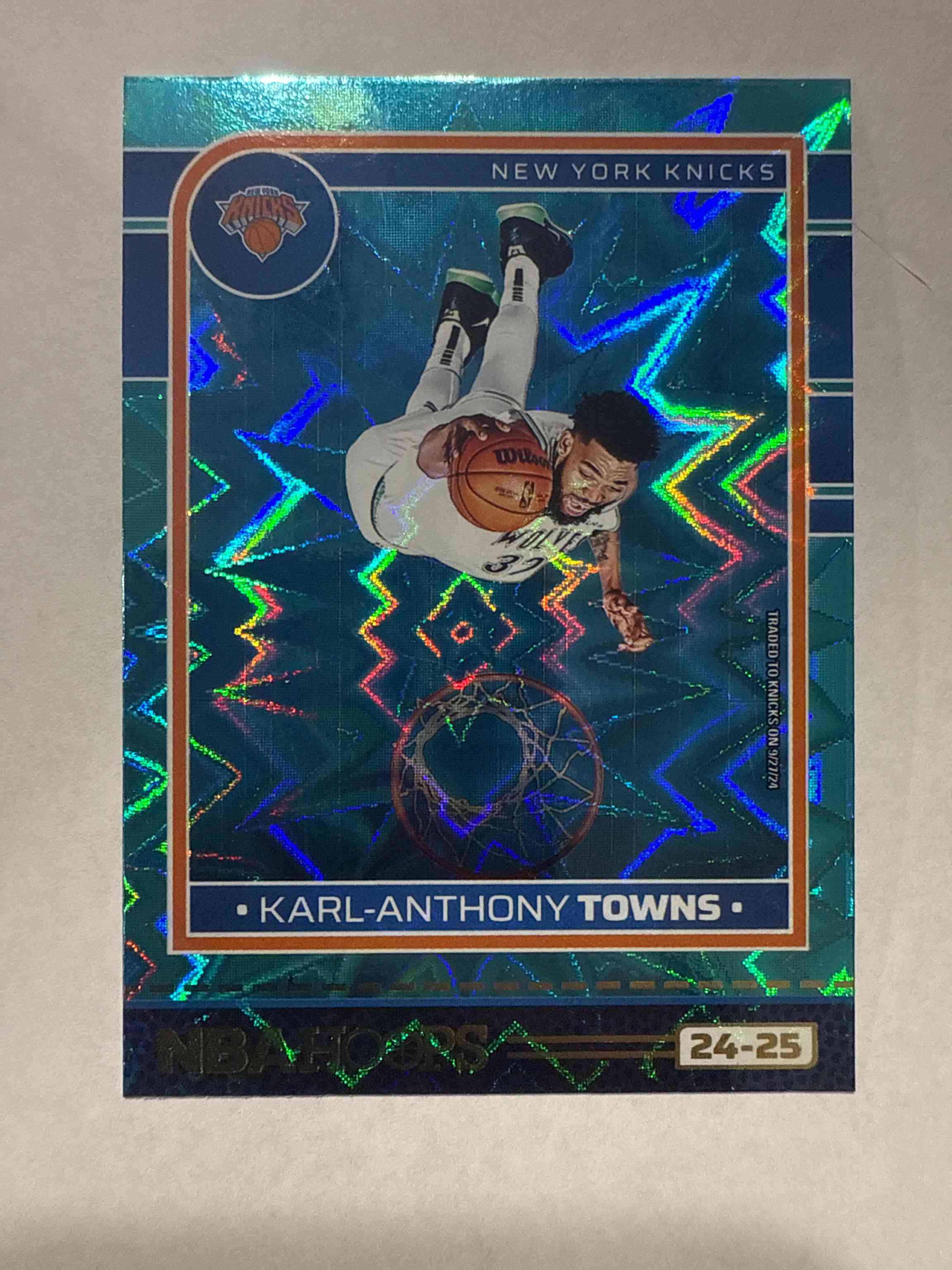 Image for 2024-25 panini hoops teal karl-anthony towns #5