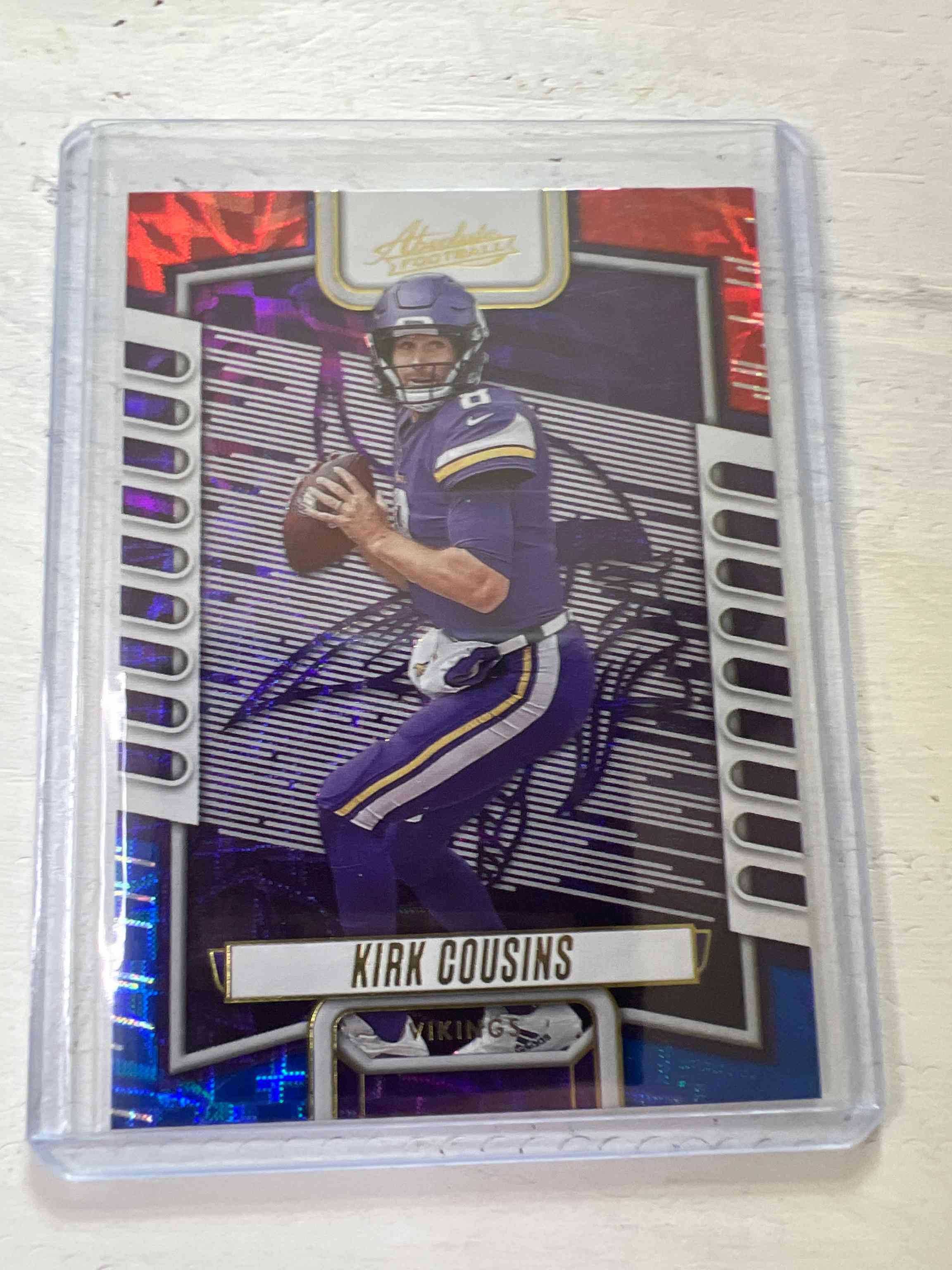 Image for 2023 absolute football kirk cousins #25 red white blue kaleidescope - vikings